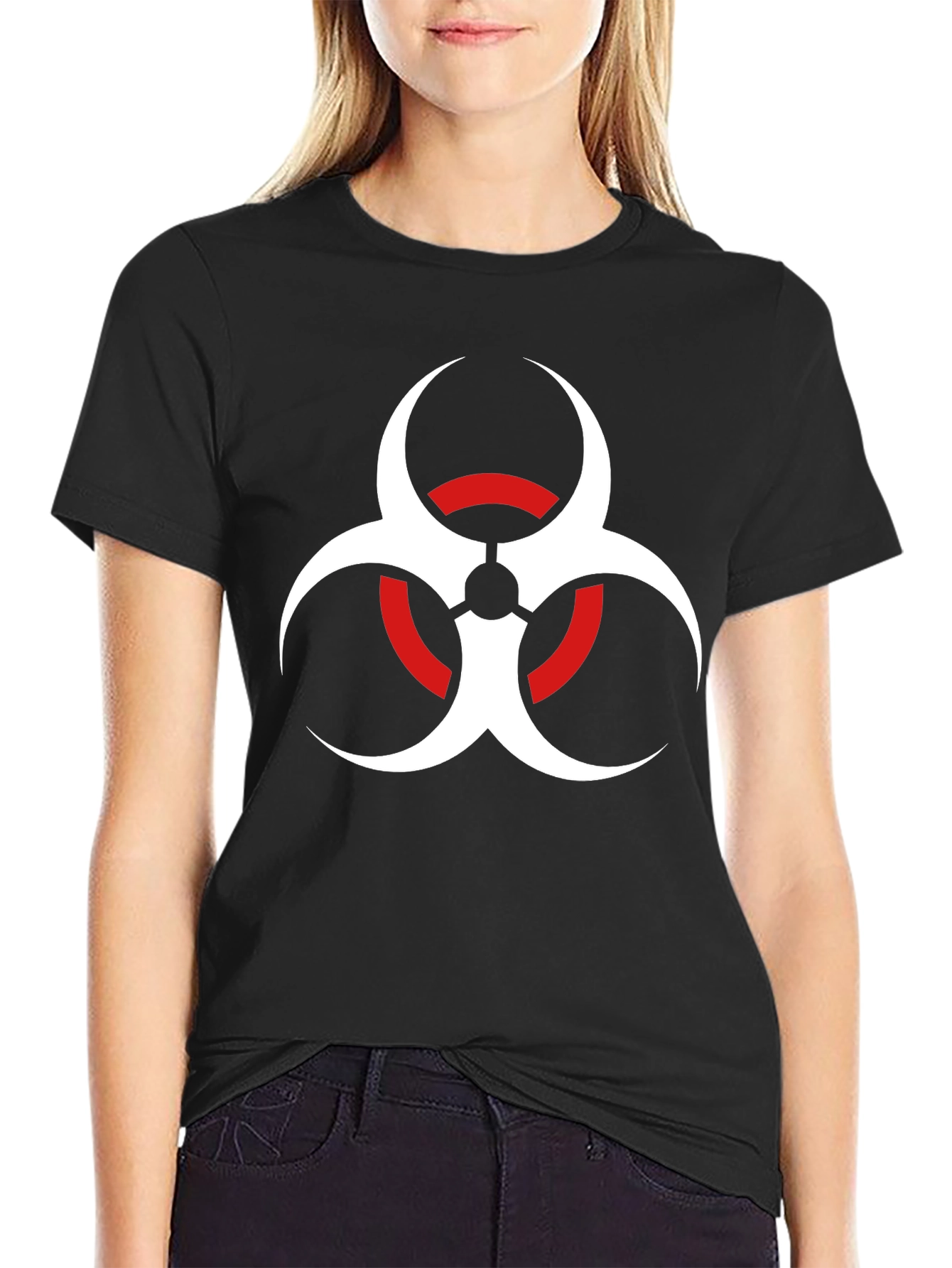 Biohazard Symbol Graphic T-Shirt