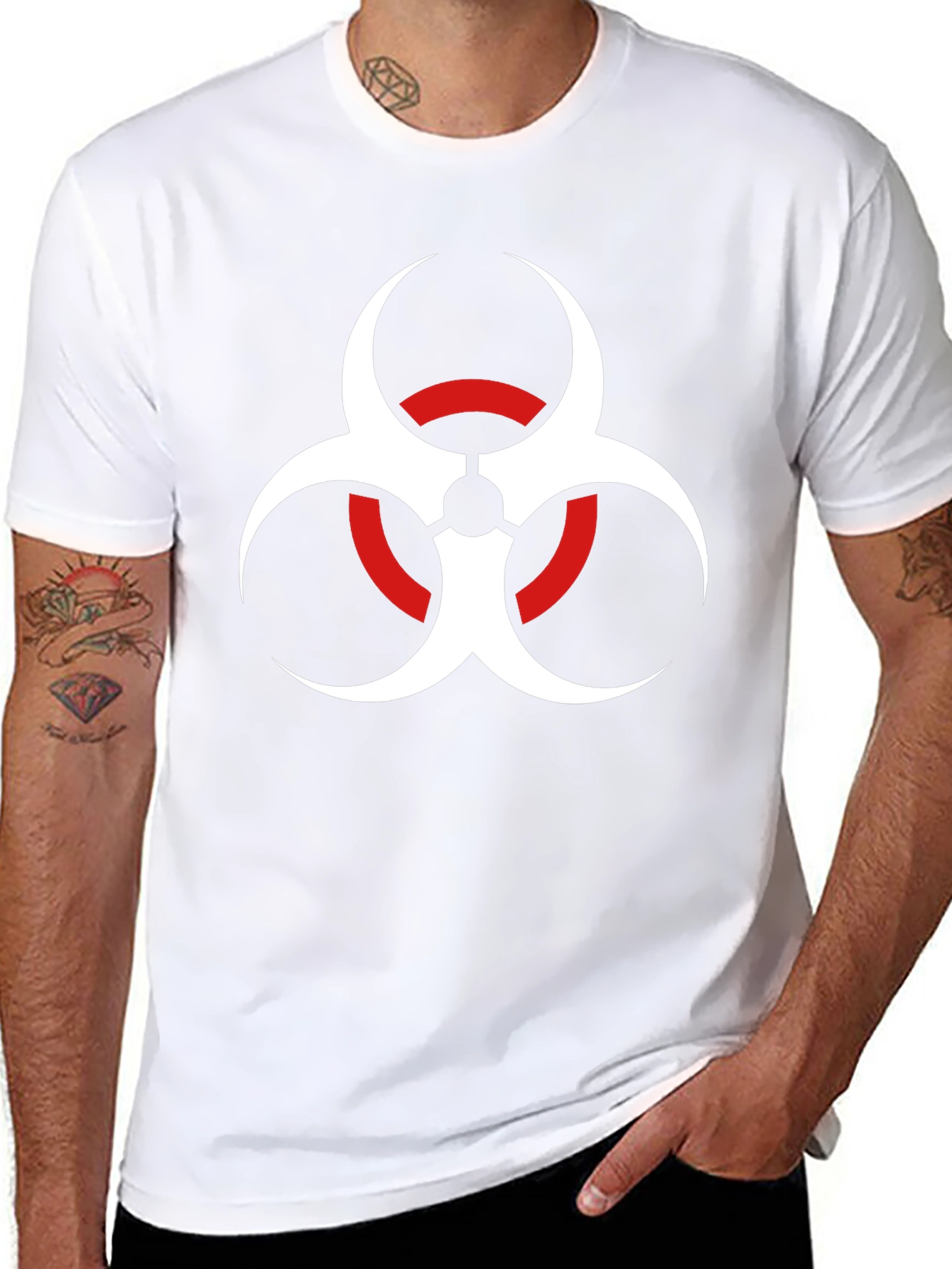 Biohazard Symbol Graphic T-Shirt