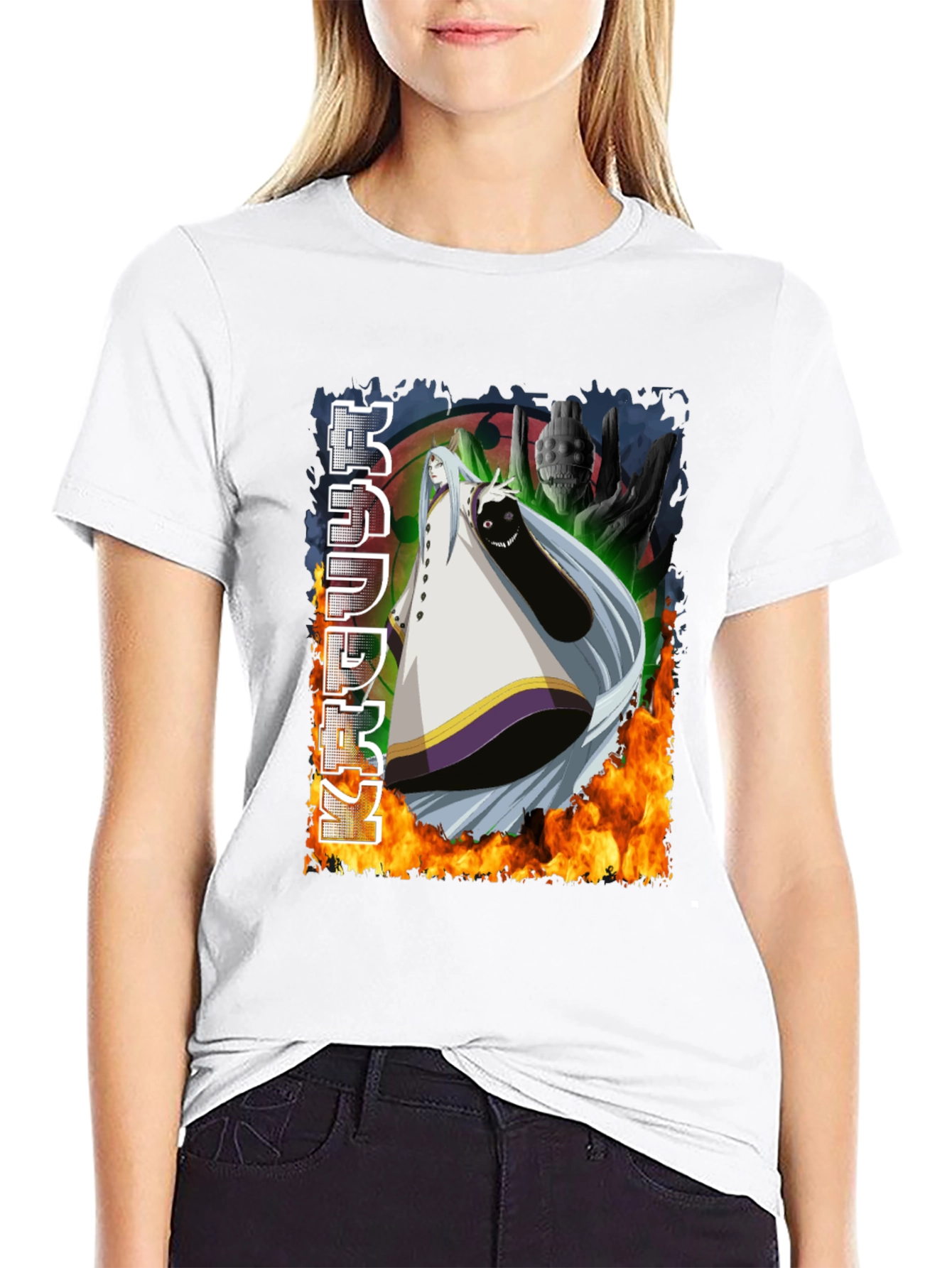 Anime Graphic Black T-Shirt