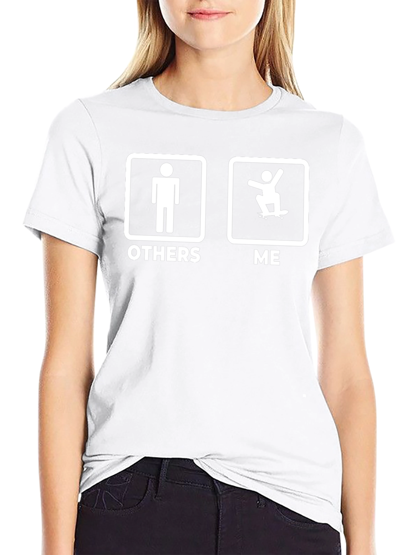 Funny Skateboarder T-Shirt - Others vs Me Graphic Tee
