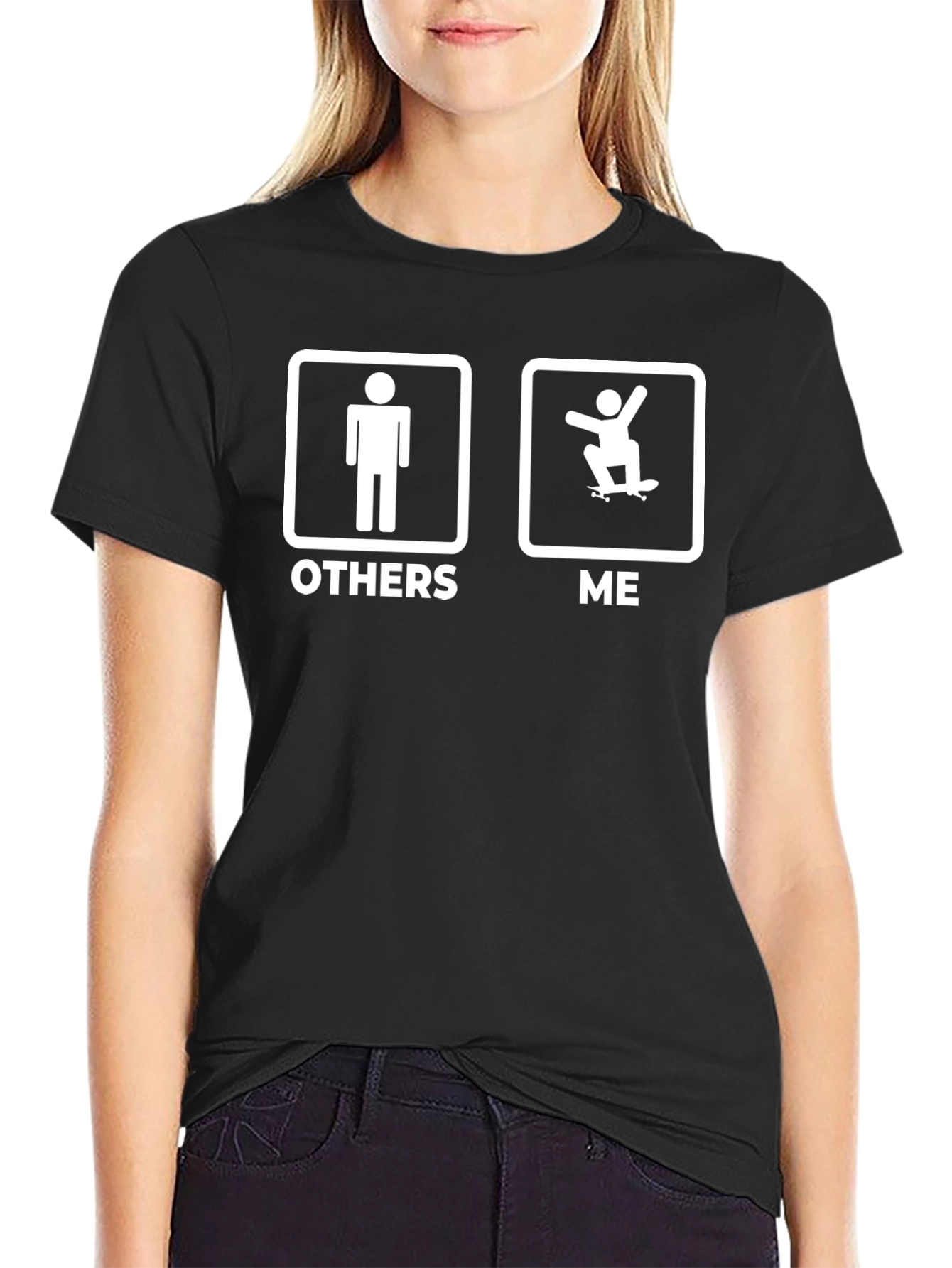 Funny Skateboarder T-Shirt - Others vs Me Graphic Tee