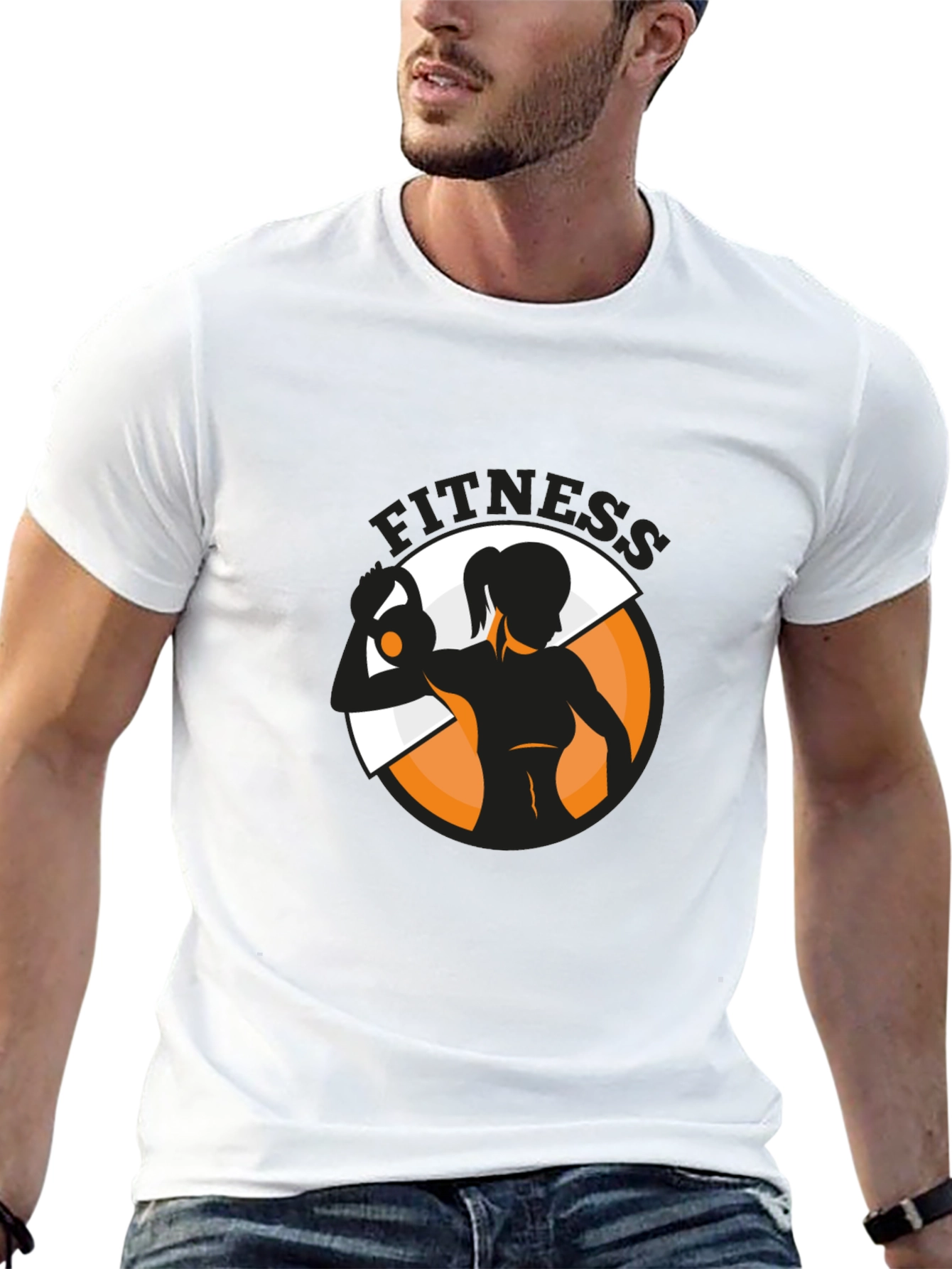 Fitness Graphic Tee - Black Training Shirt