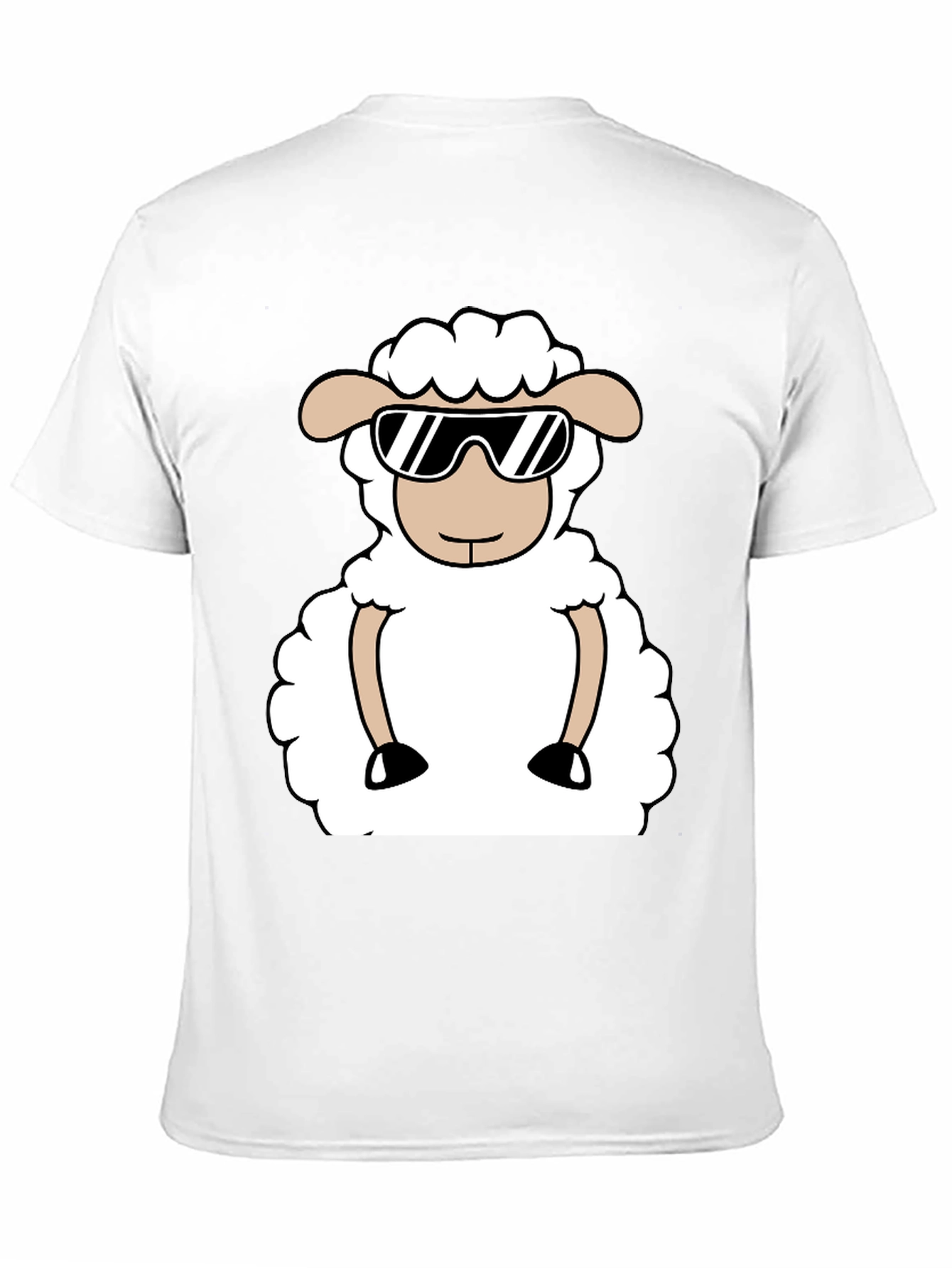 Cool Sheep Graphic Tee - Black Cotton T-Shirt