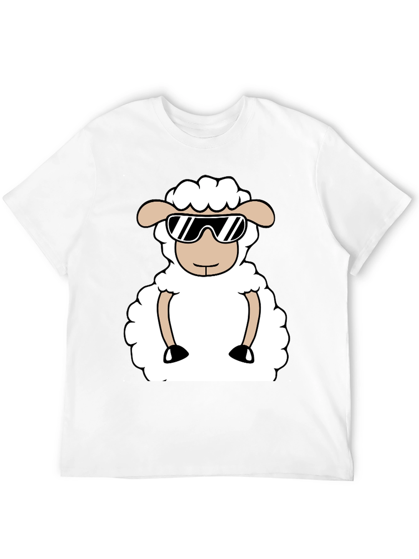 Cool Sheep Graphic Tee - Black Cotton T-Shirt