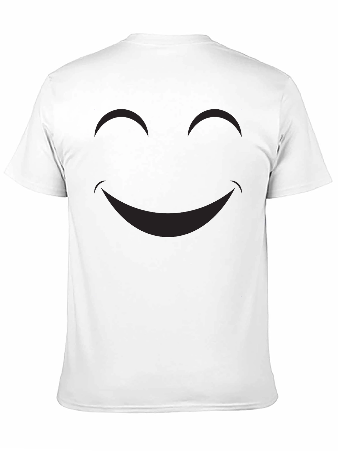 Smiley Face Graphic Tee - Classic Black Cotton T-Shirt