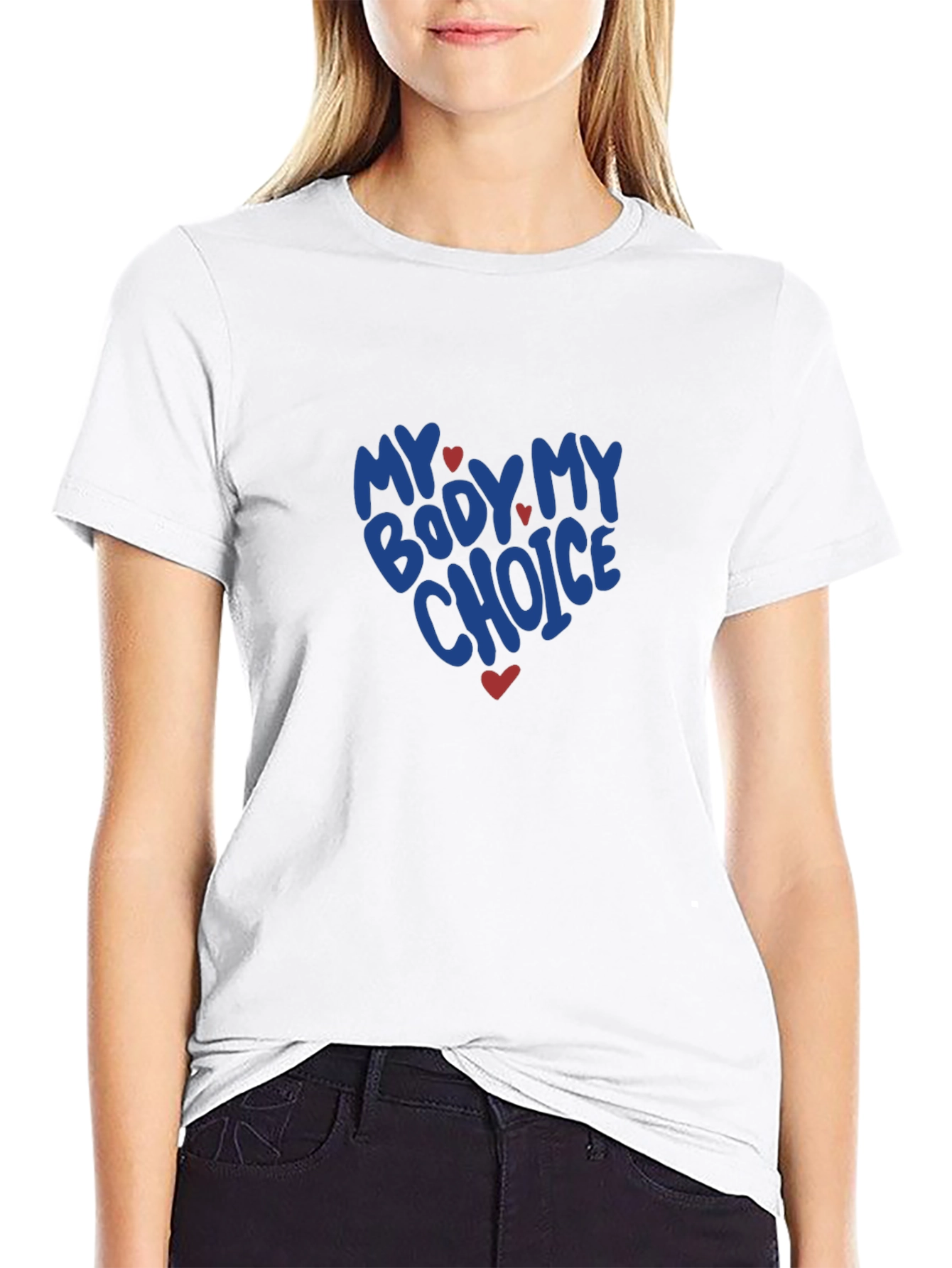My Body My Choice Heart Graphic Tee - Black
