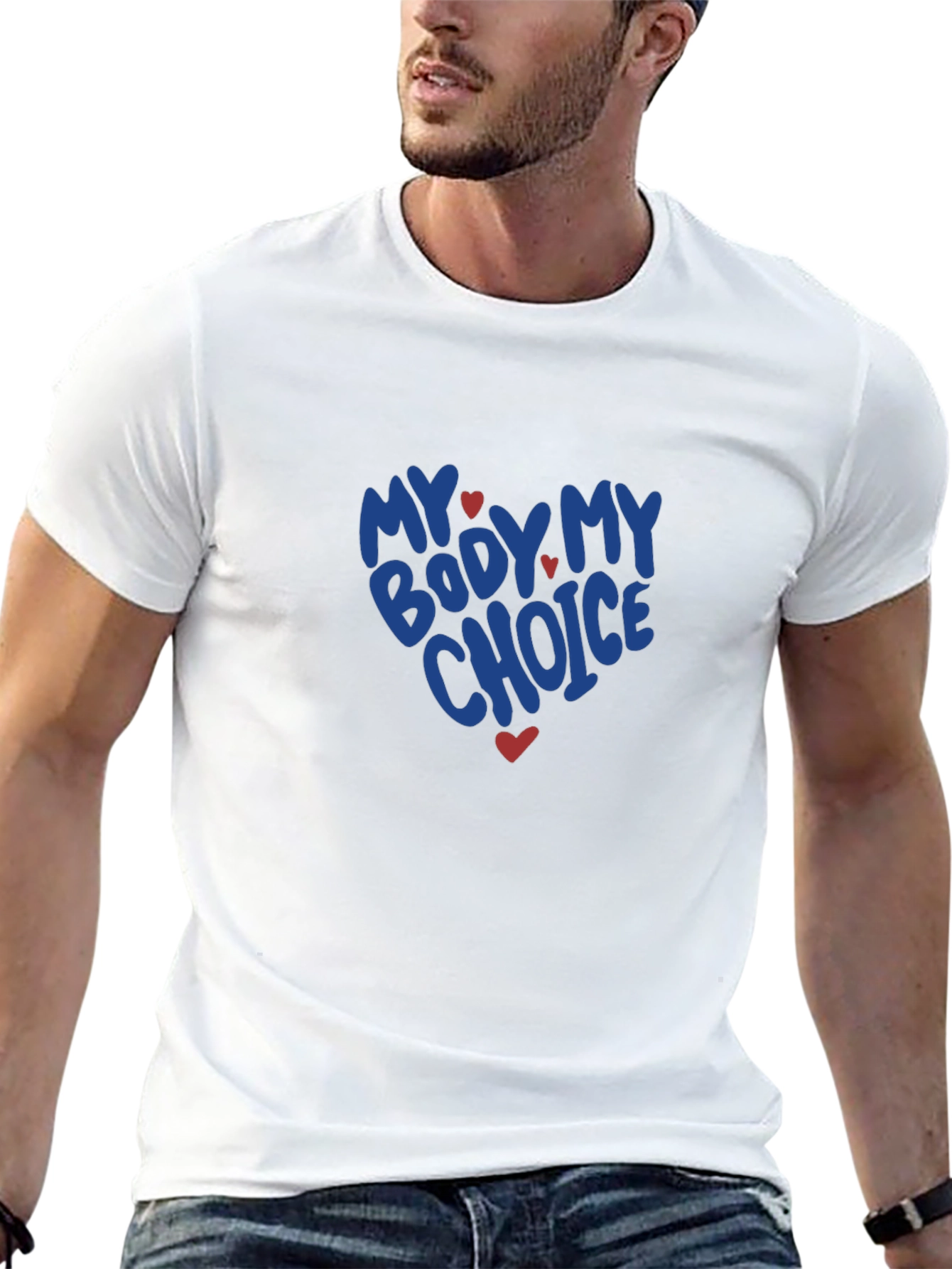 My Body My Choice Heart Graphic Tee - Black