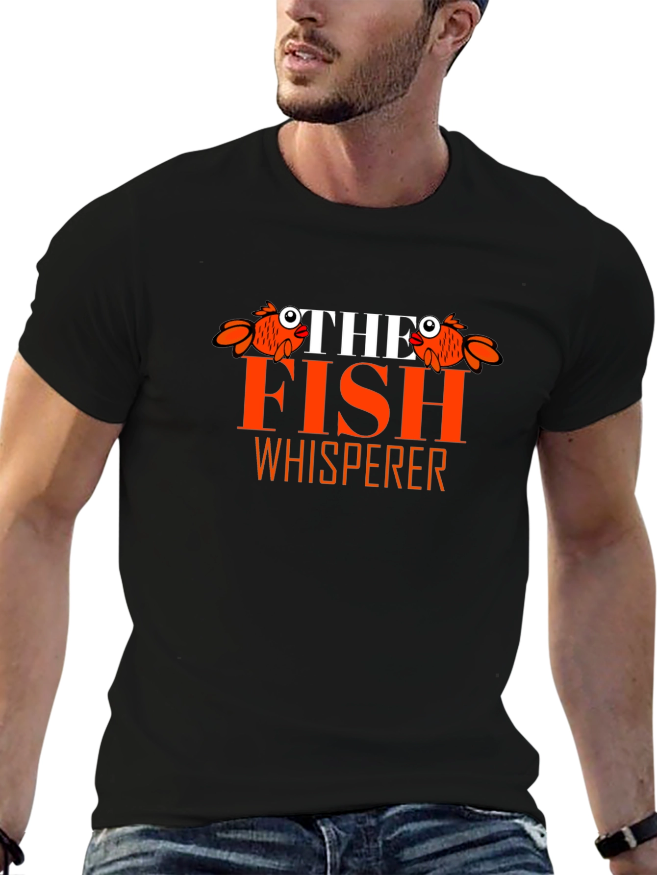 The Fish Whisperer T-Shirt - Black Cotton Tee