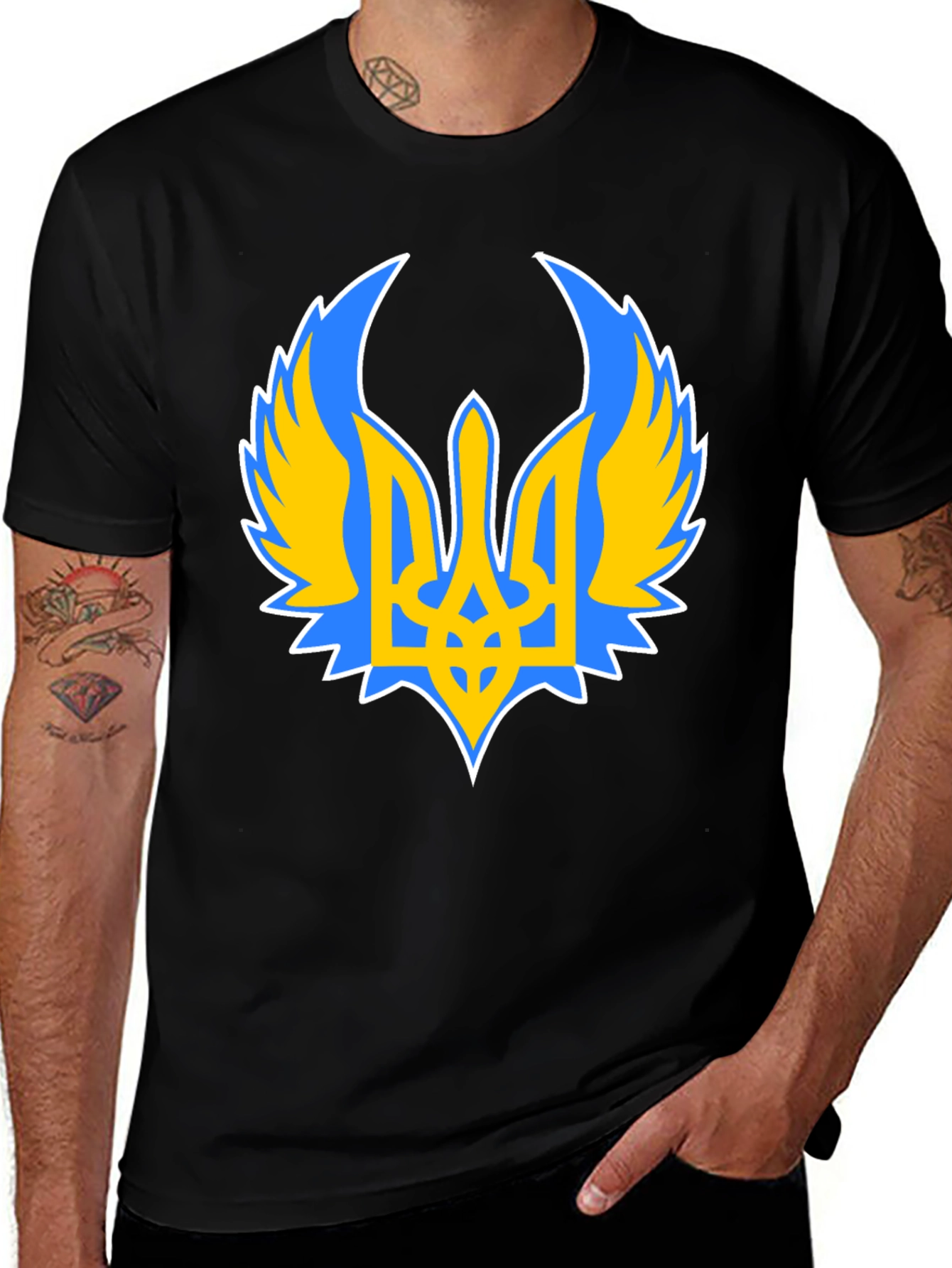 Ukraine Coat of Arms Black T-Shirt