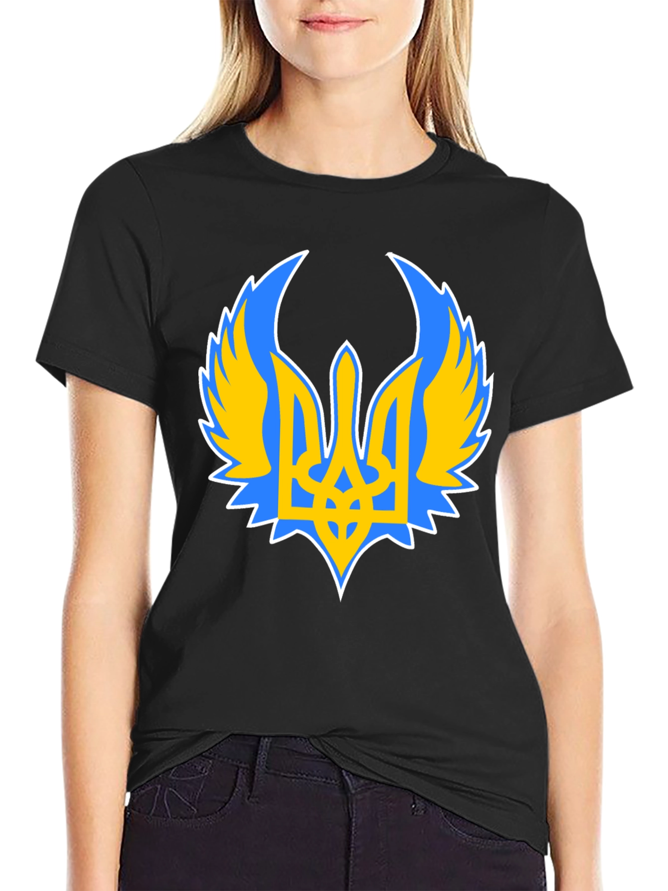 Ukraine Coat of Arms Black T-Shirt