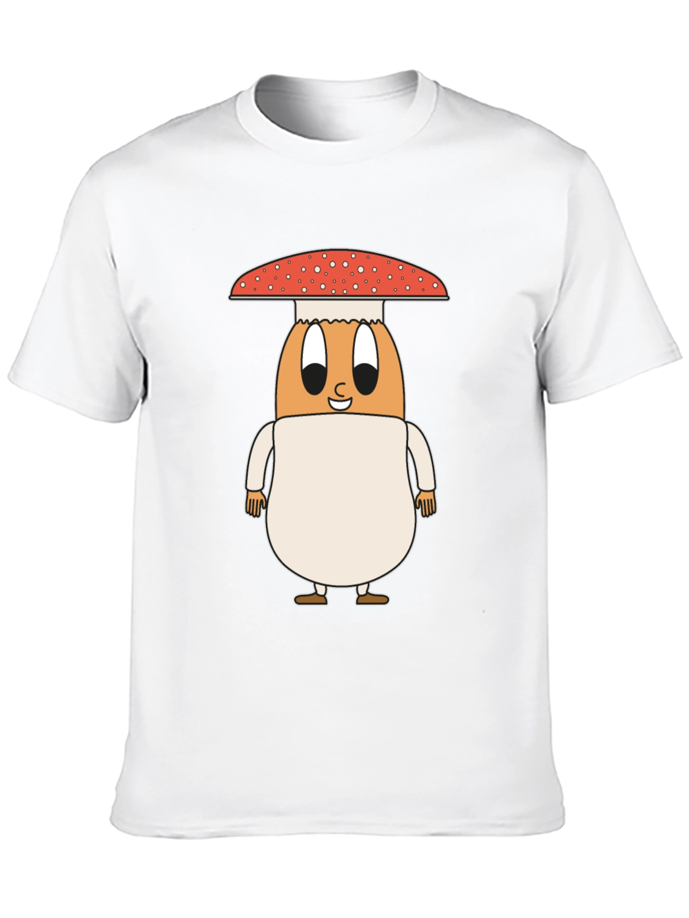 Mushroom Egg Graphic Tee - Unique Cartoon Design