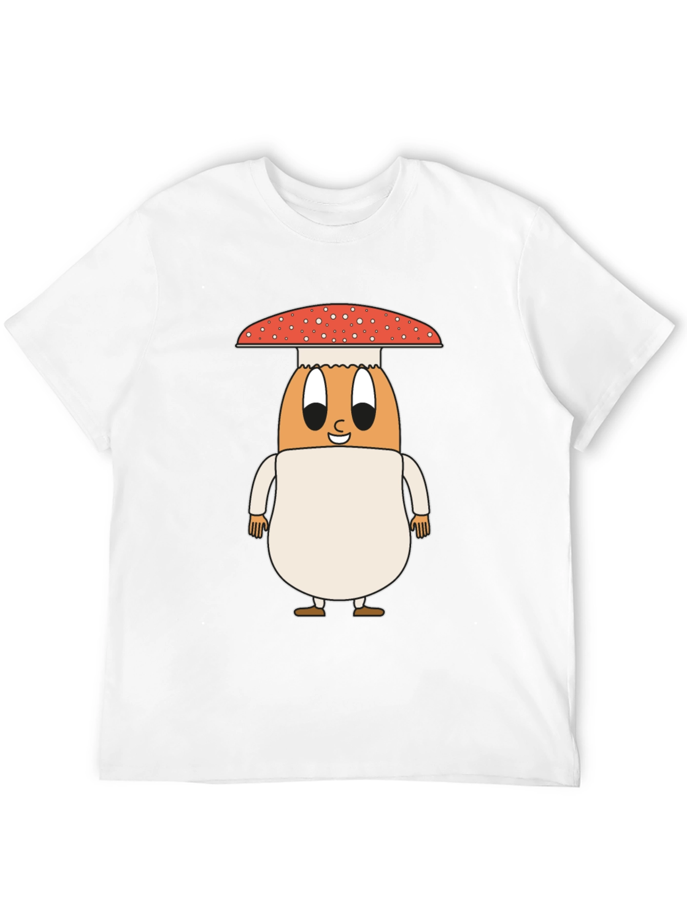Mushroom Egg Graphic Tee - Unique Cartoon Design