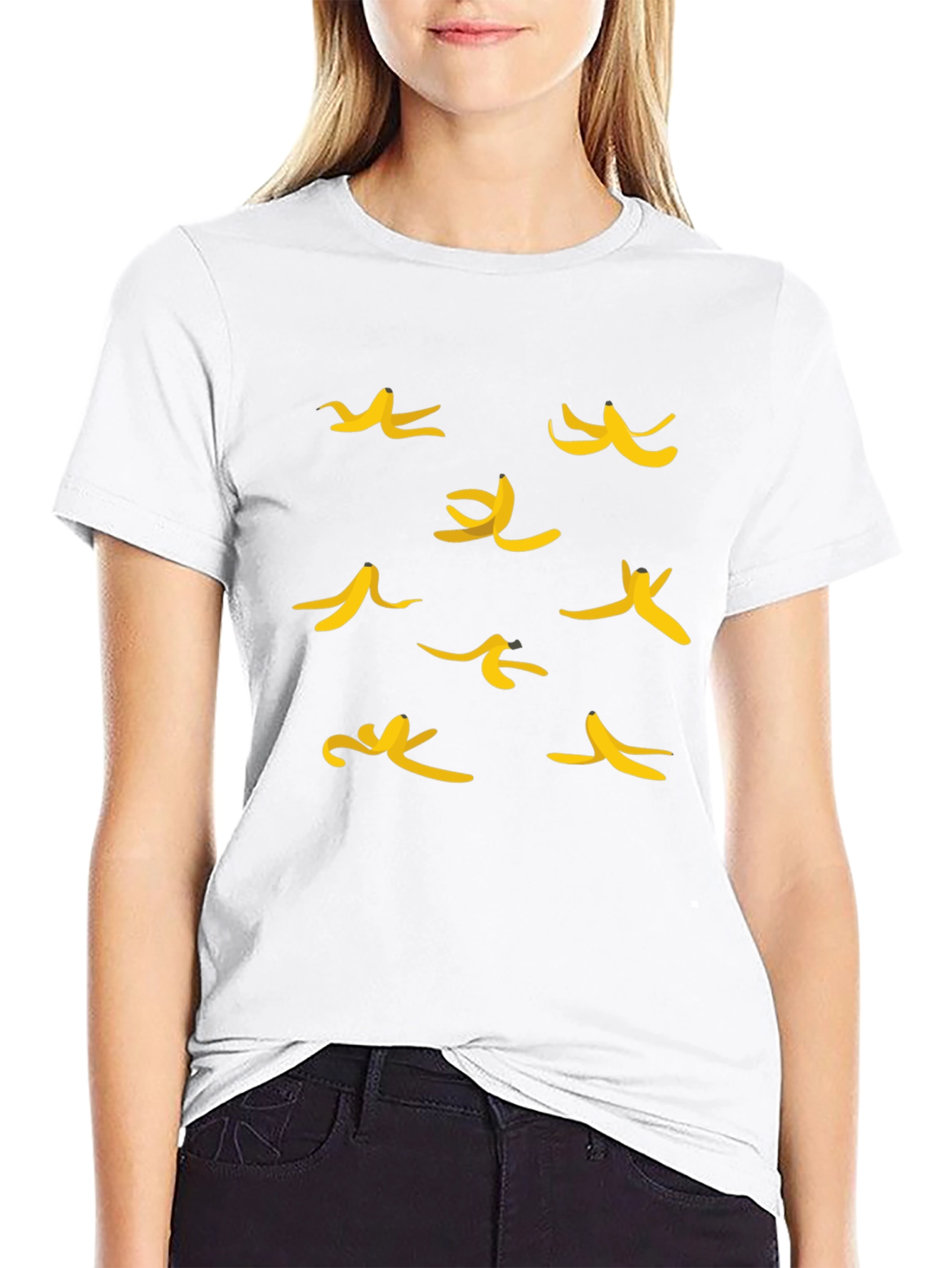 Banana Peel Graphic Tee - Casual Black T-Shirt