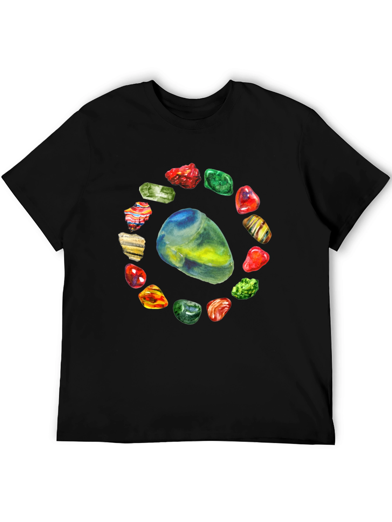 Gemstone Circle Black T-Shirt