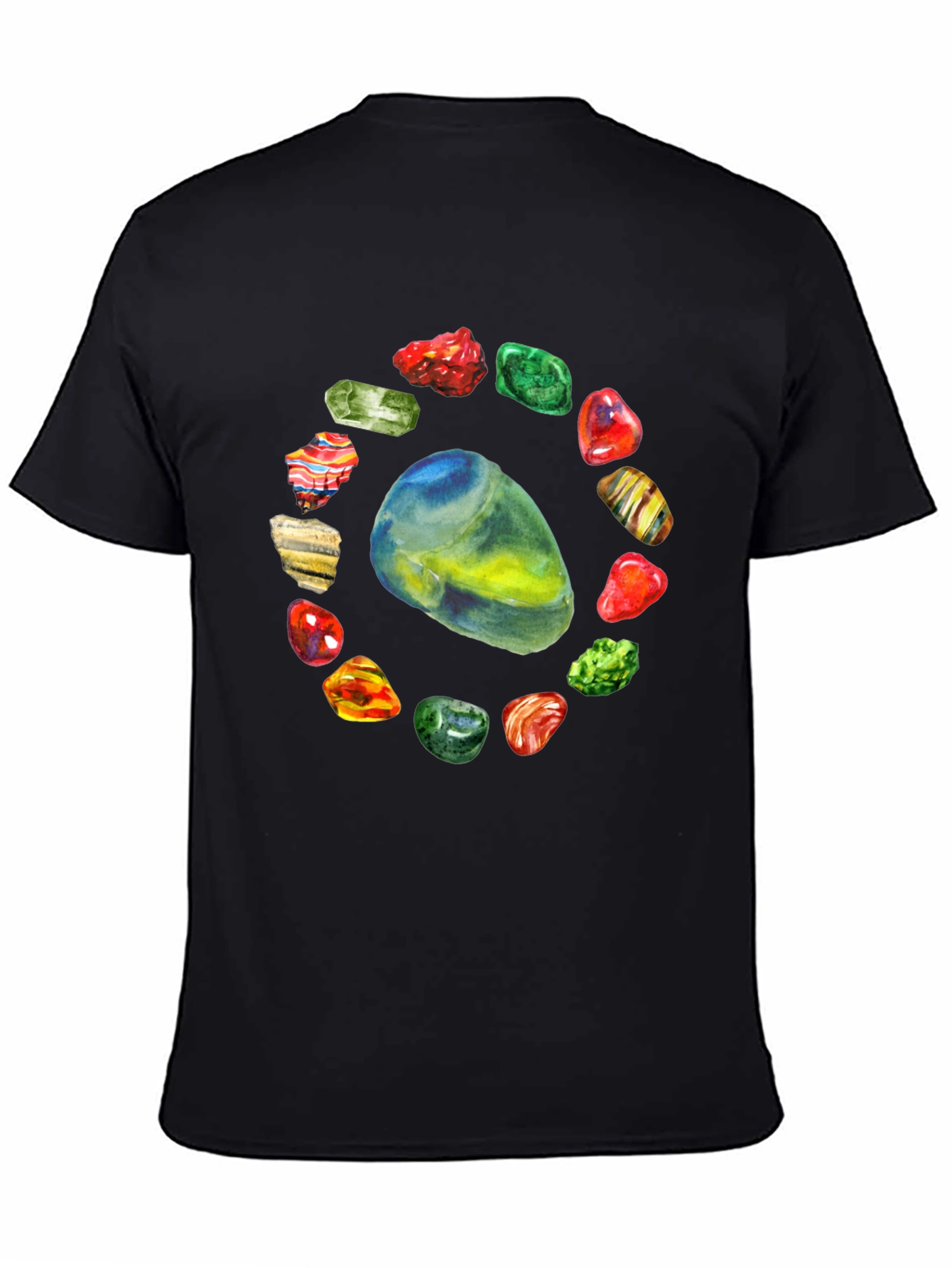 Gemstone Circle Black T-Shirt