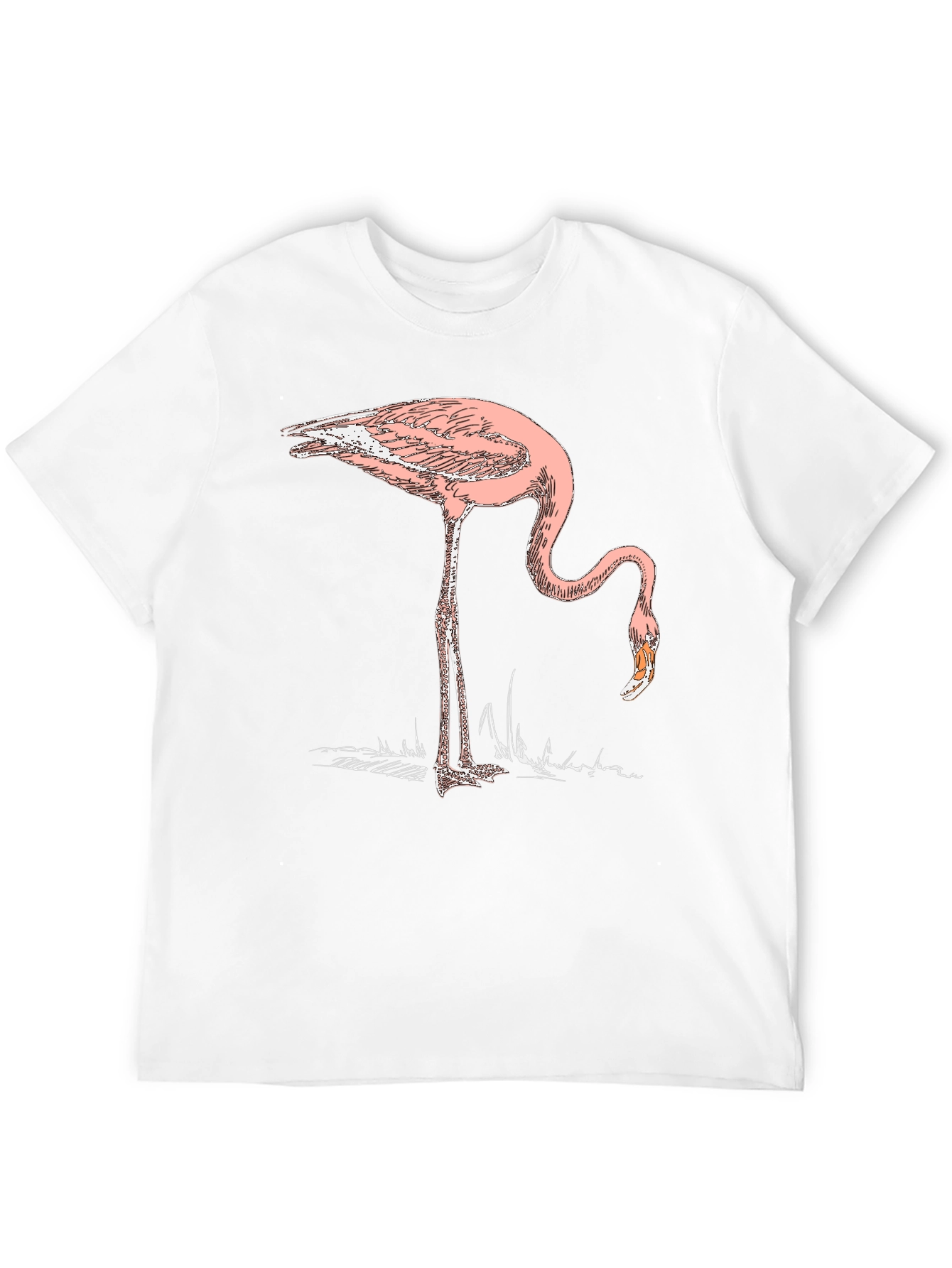Pink Flamingo Graphic Tee - Stylish Mens Black T-Shirt