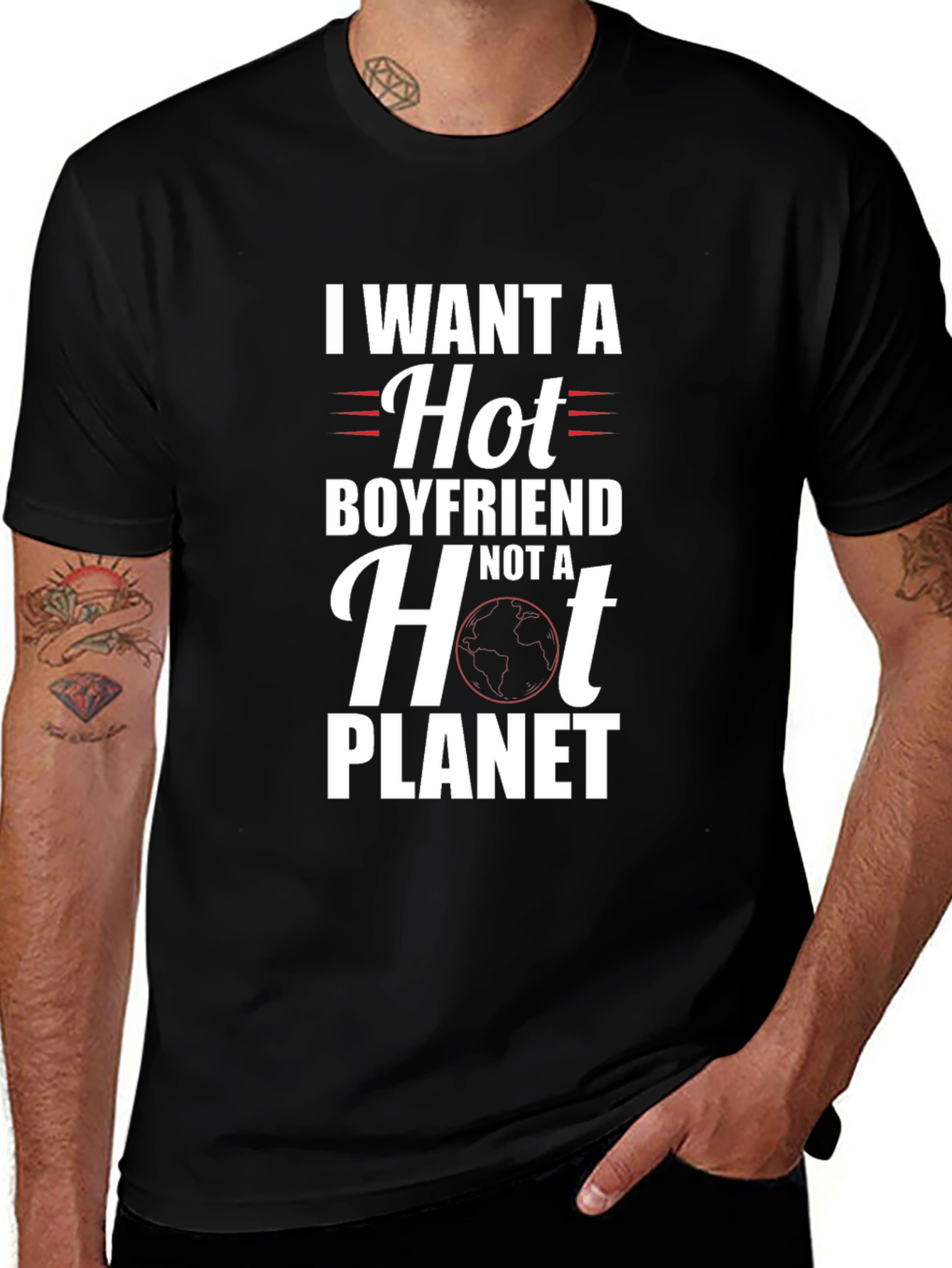 Funny Hot Boyfriend Not Planet Graphic T-Shirt