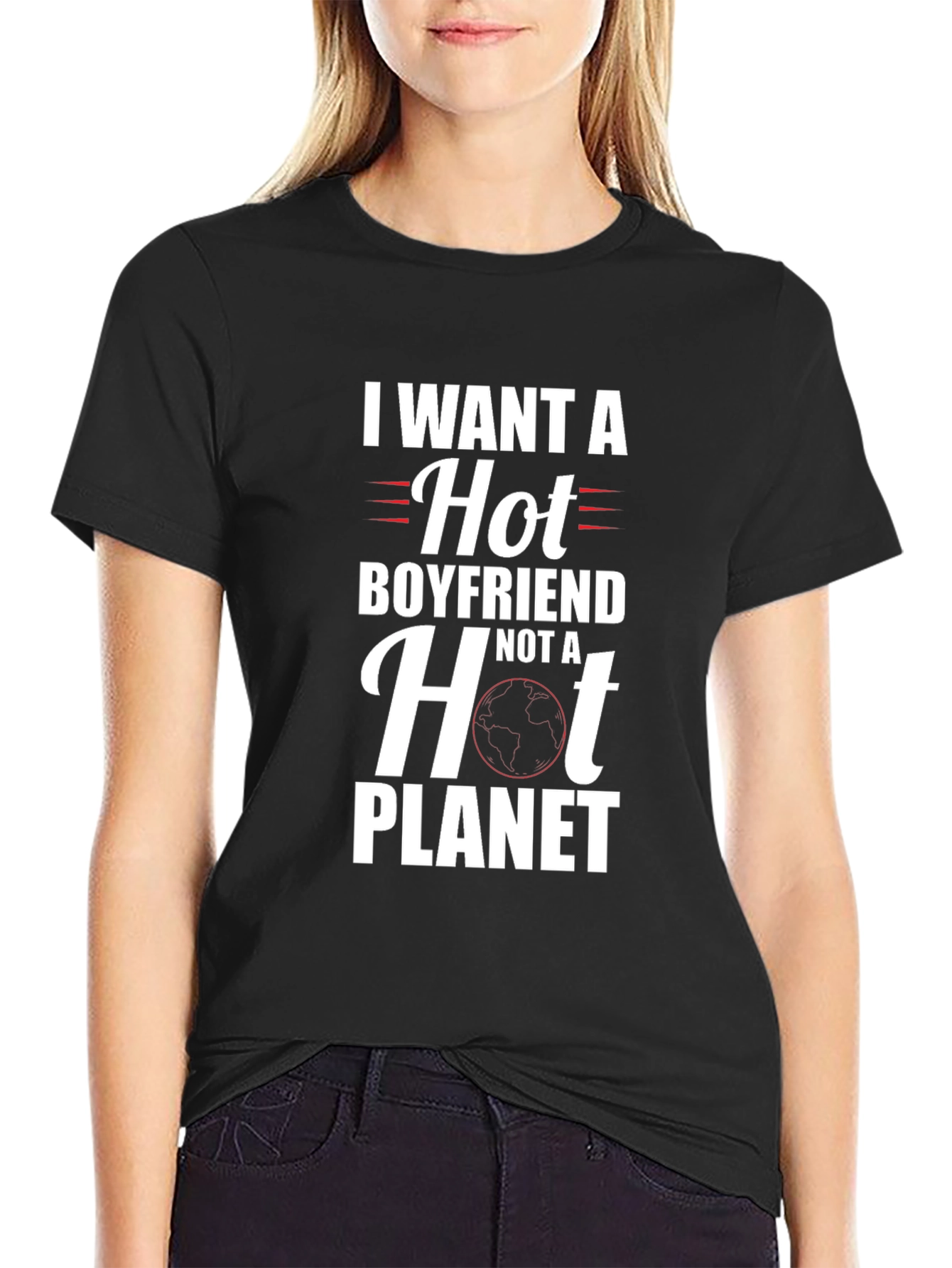 Funny Hot Boyfriend Not Planet Graphic T-Shirt