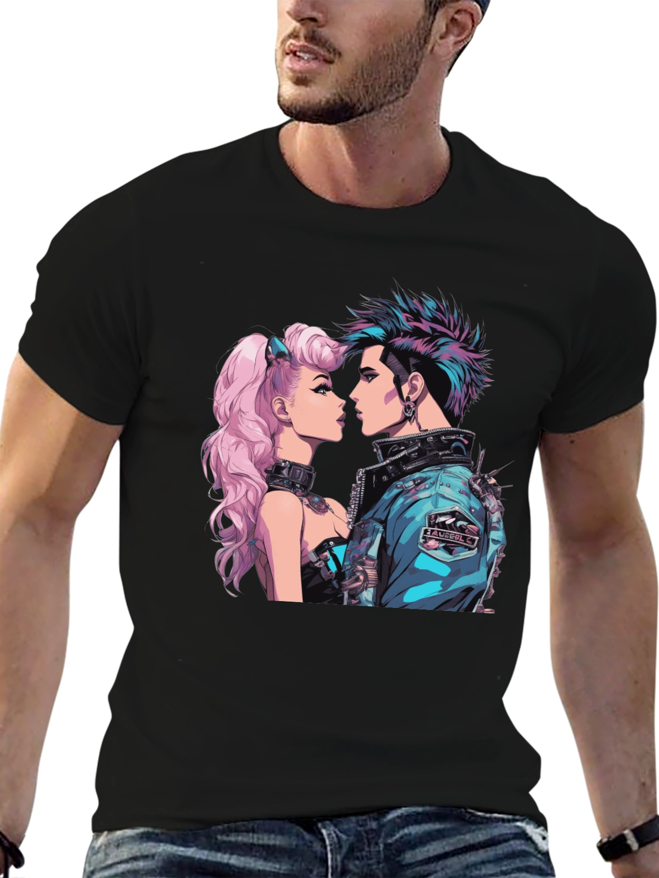 Cyberpunk Couple Graphic T-Shirt