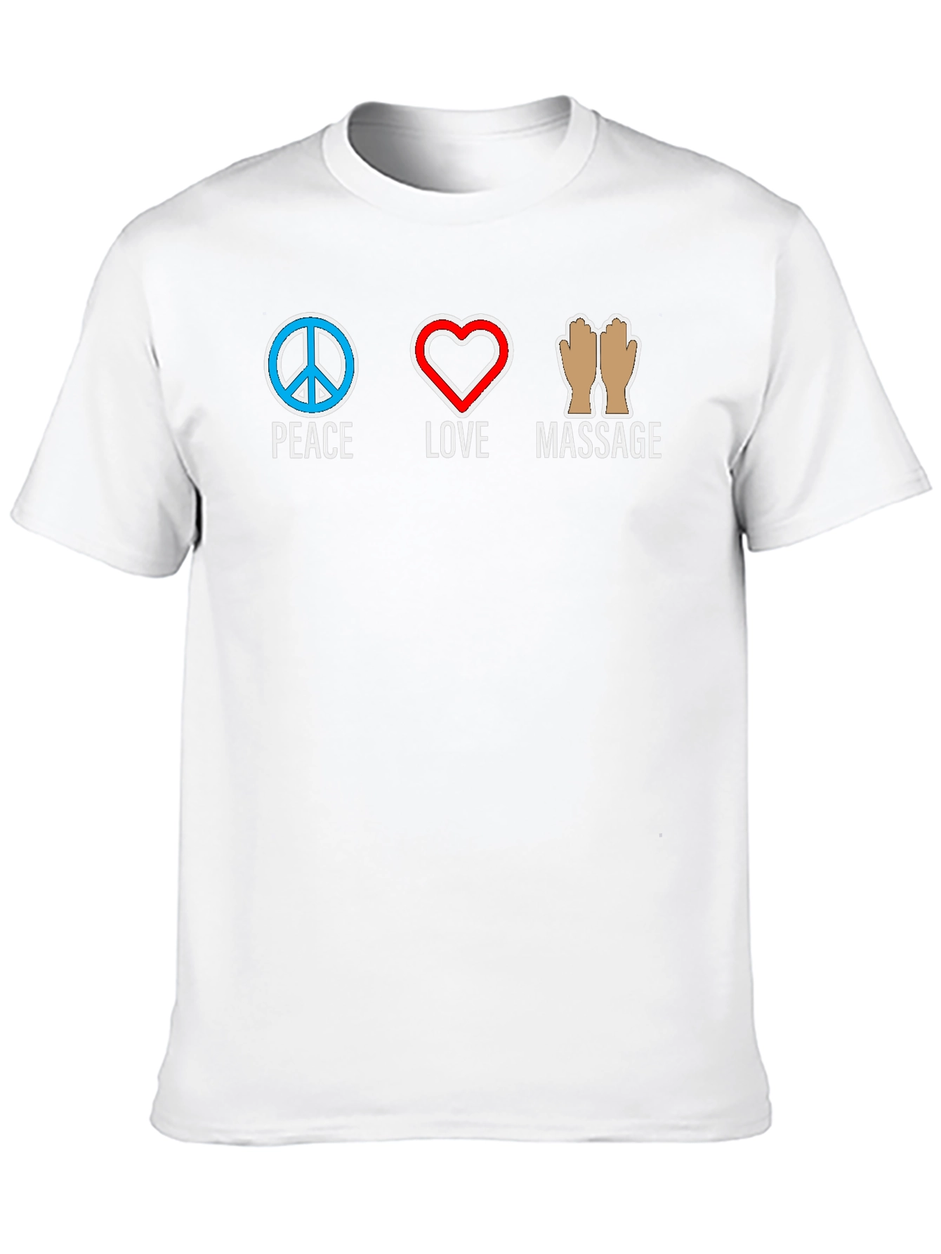 Peace Love Massage Graphic T-Shirt