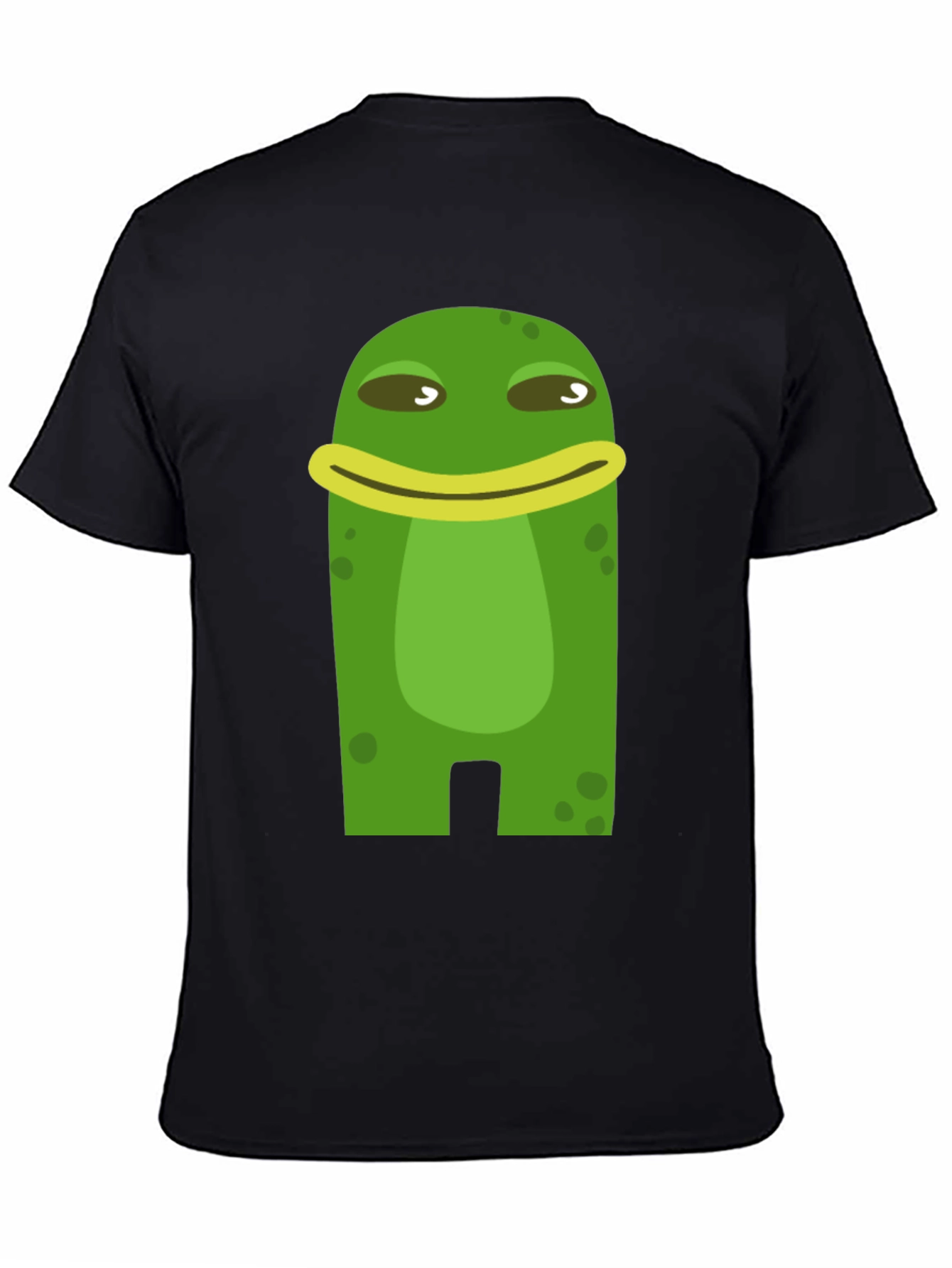 Funny Frog Cartoon Graphic Black T-Shirt