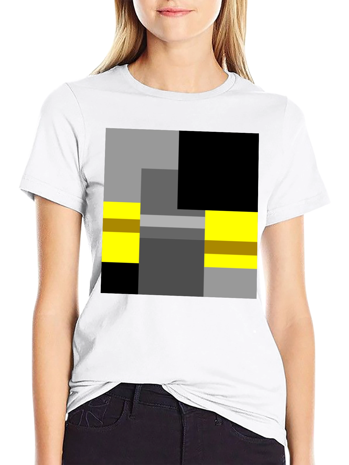 Abstract Geometric Block T-Shirt