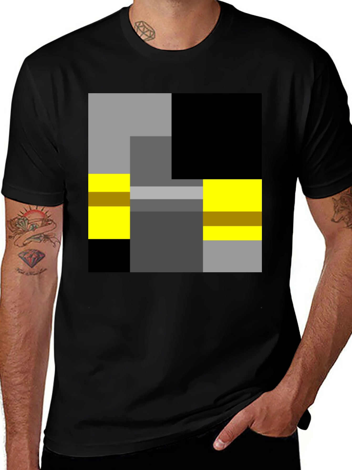 Abstract Geometric Block T-Shirt