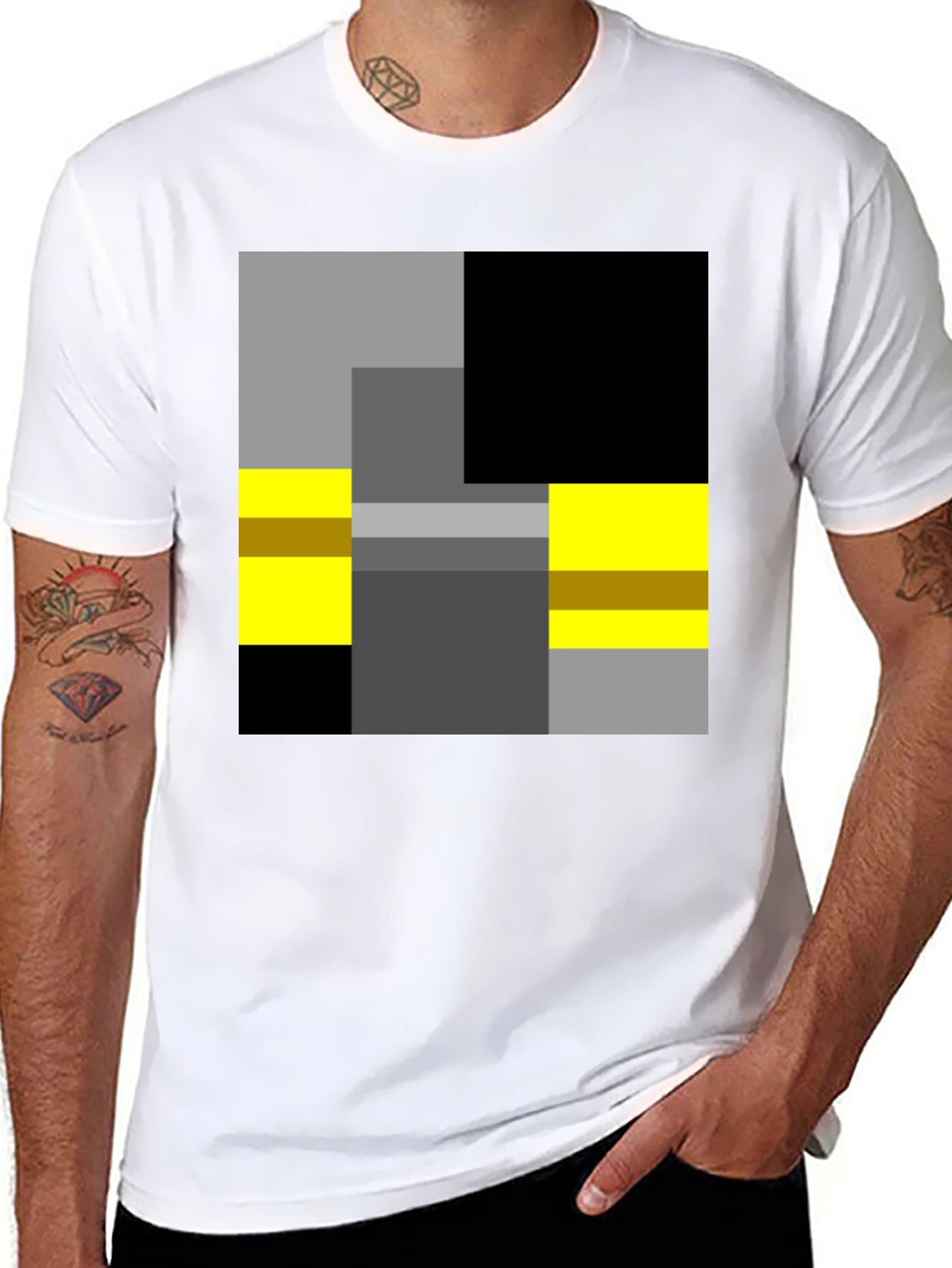 Abstract Geometric Block T-Shirt