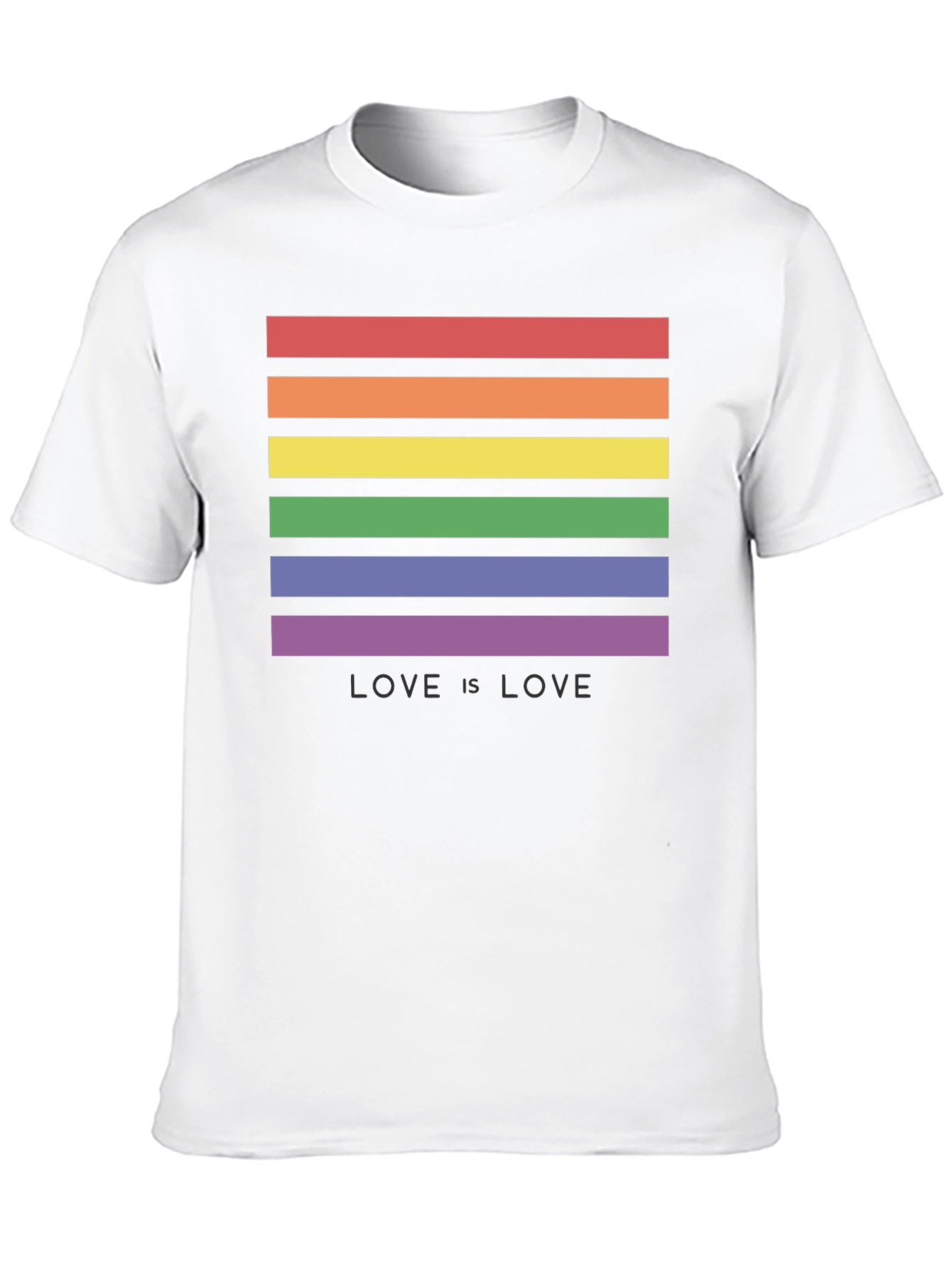 Love is Love LGBT Pride Rainbow Striped T-Shirt