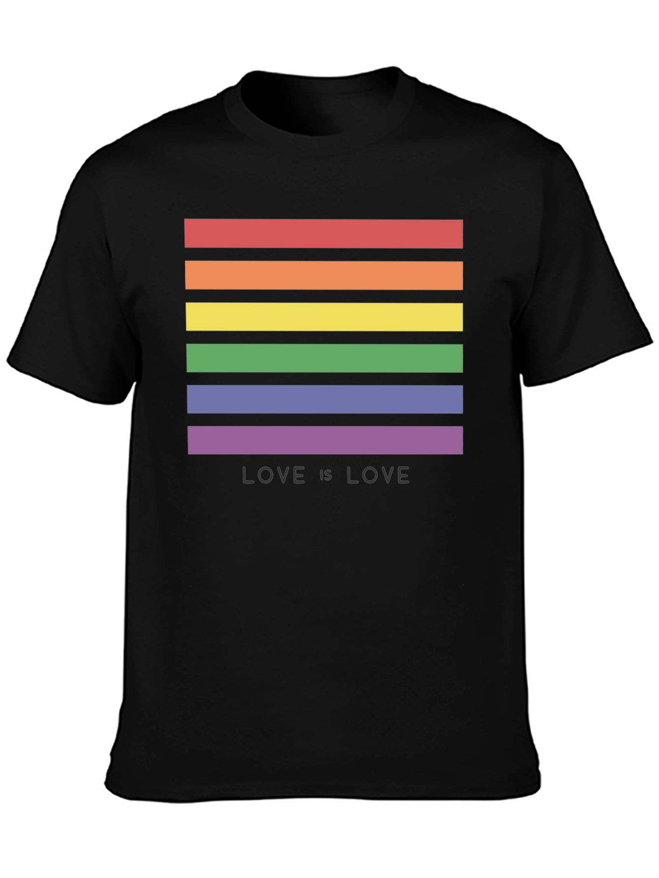 Love is Love LGBT Pride Rainbow Striped T-Shirt