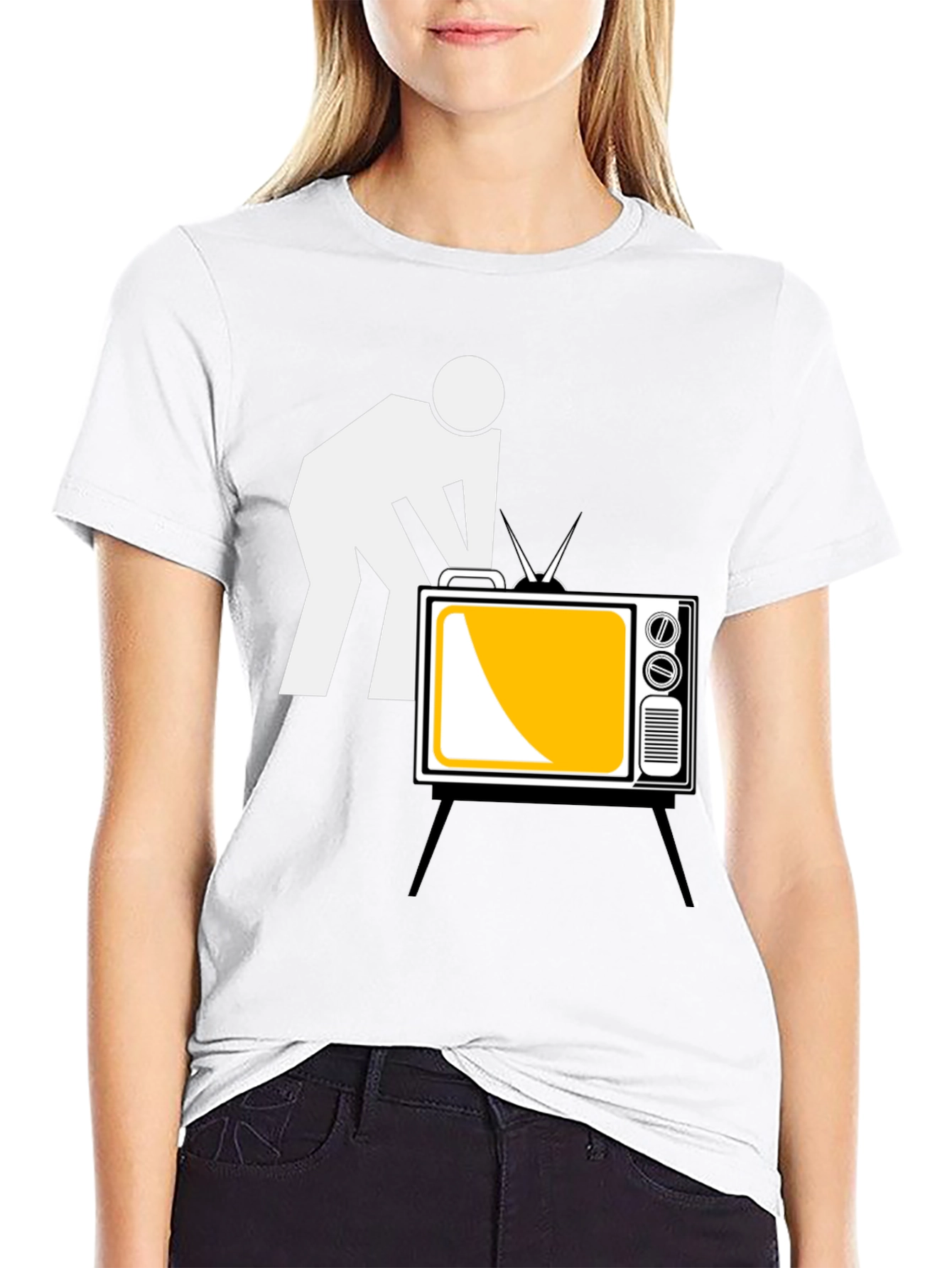 Funny TV Repair Humor Graphic T-Shirt