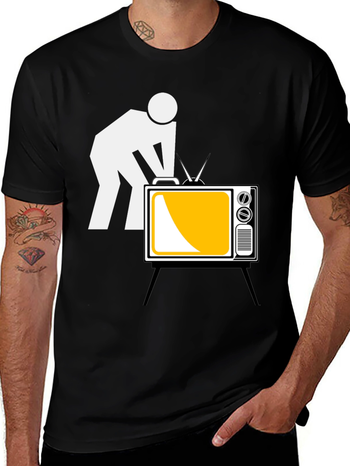 Funny TV Repair Humor Graphic T-Shirt