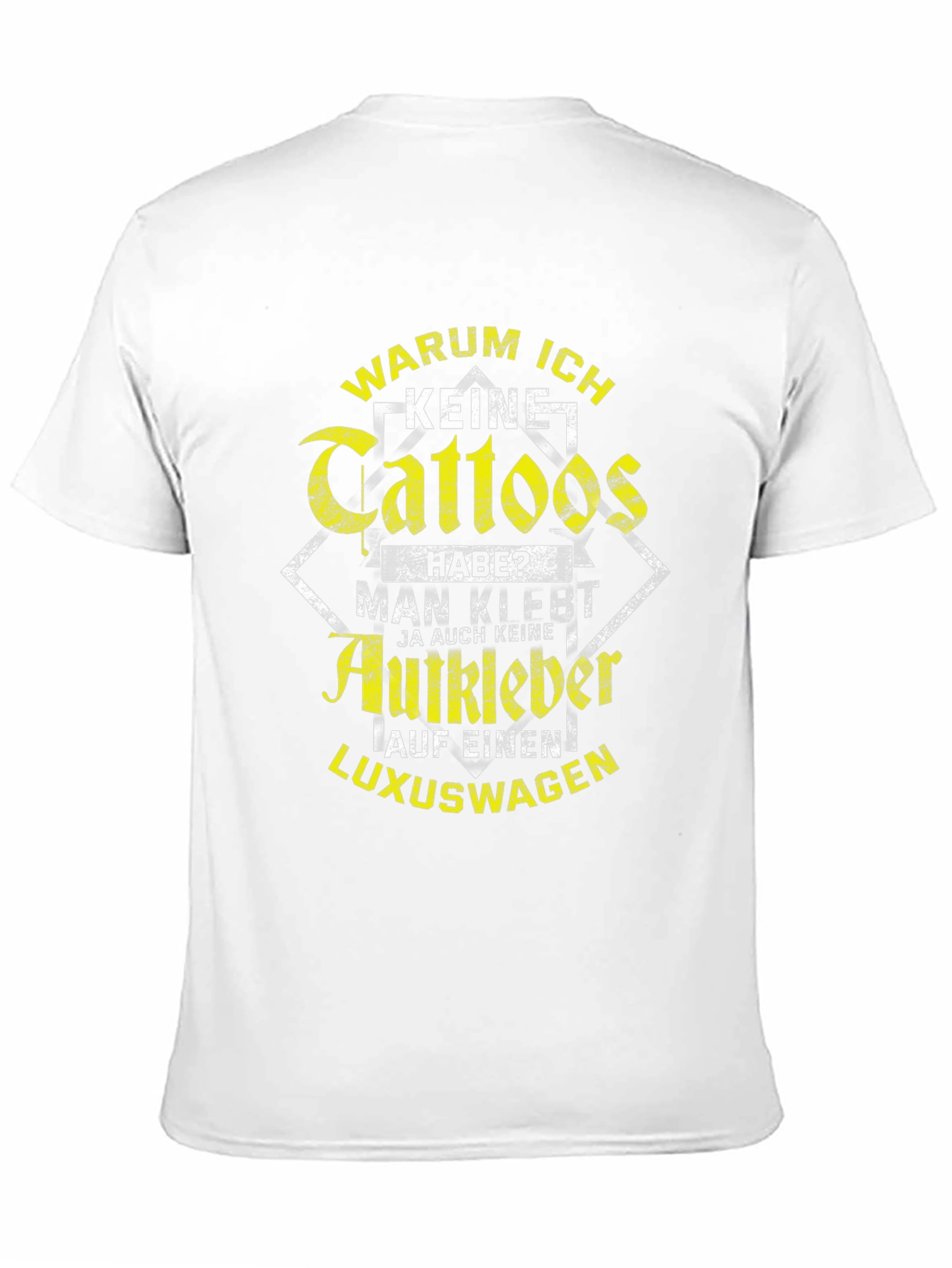 Humorous Graphic Tee: Warum Ich Keine Tattoos Habe?