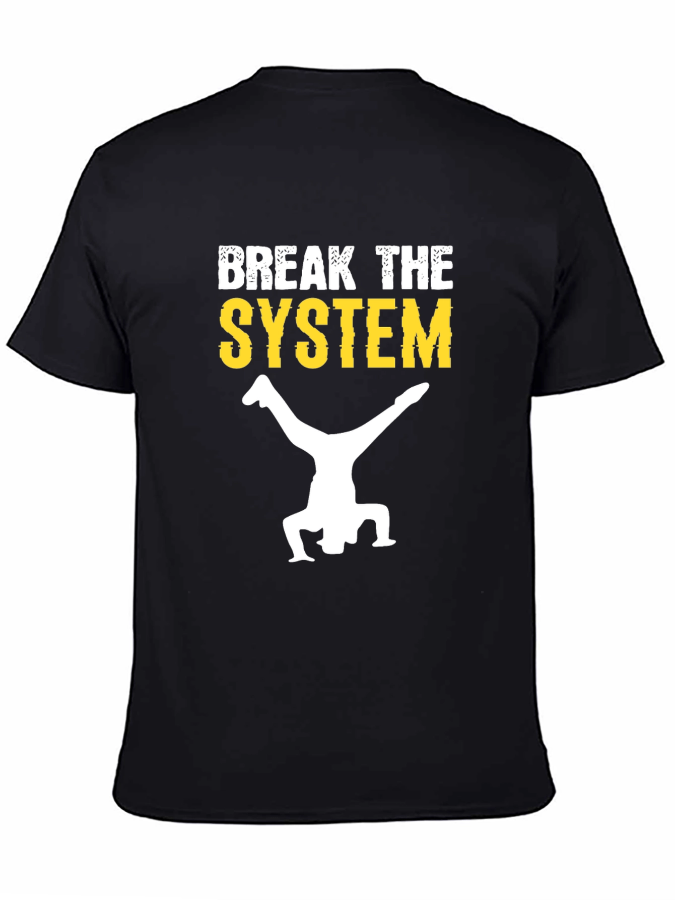 Break the System Graphic Tee - Black Cotton Shirt