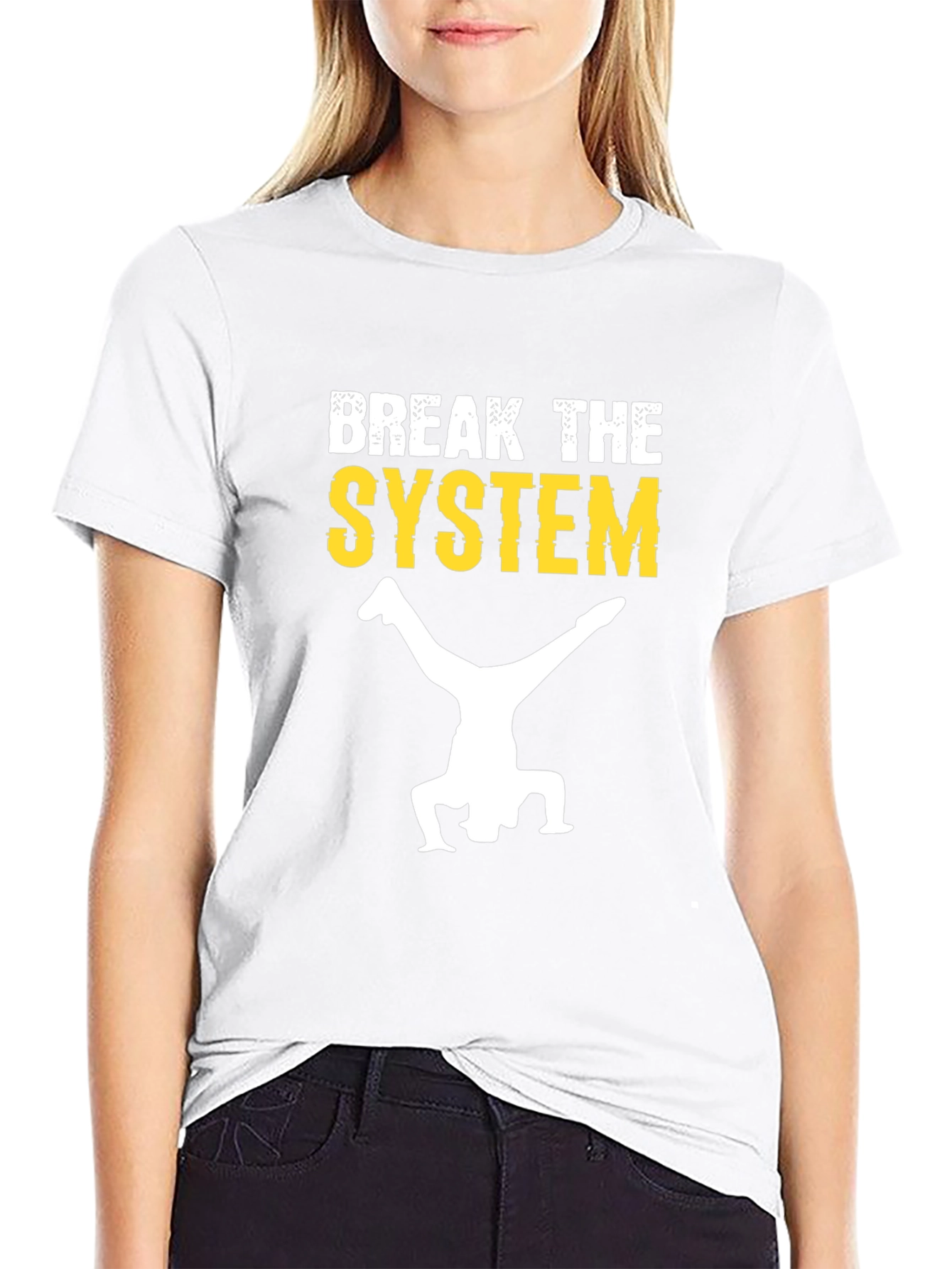 Break the System Graphic Tee - Black Cotton Shirt