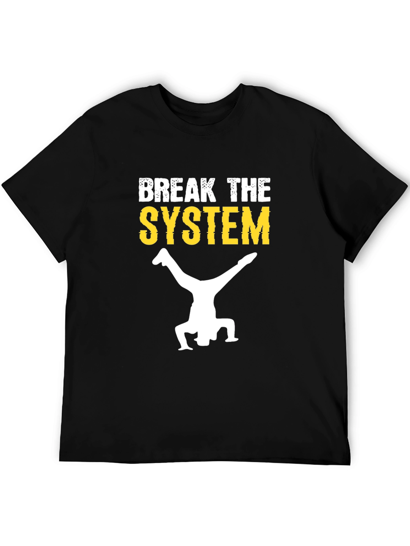 Break the System Graphic Tee - Black Cotton Shirt