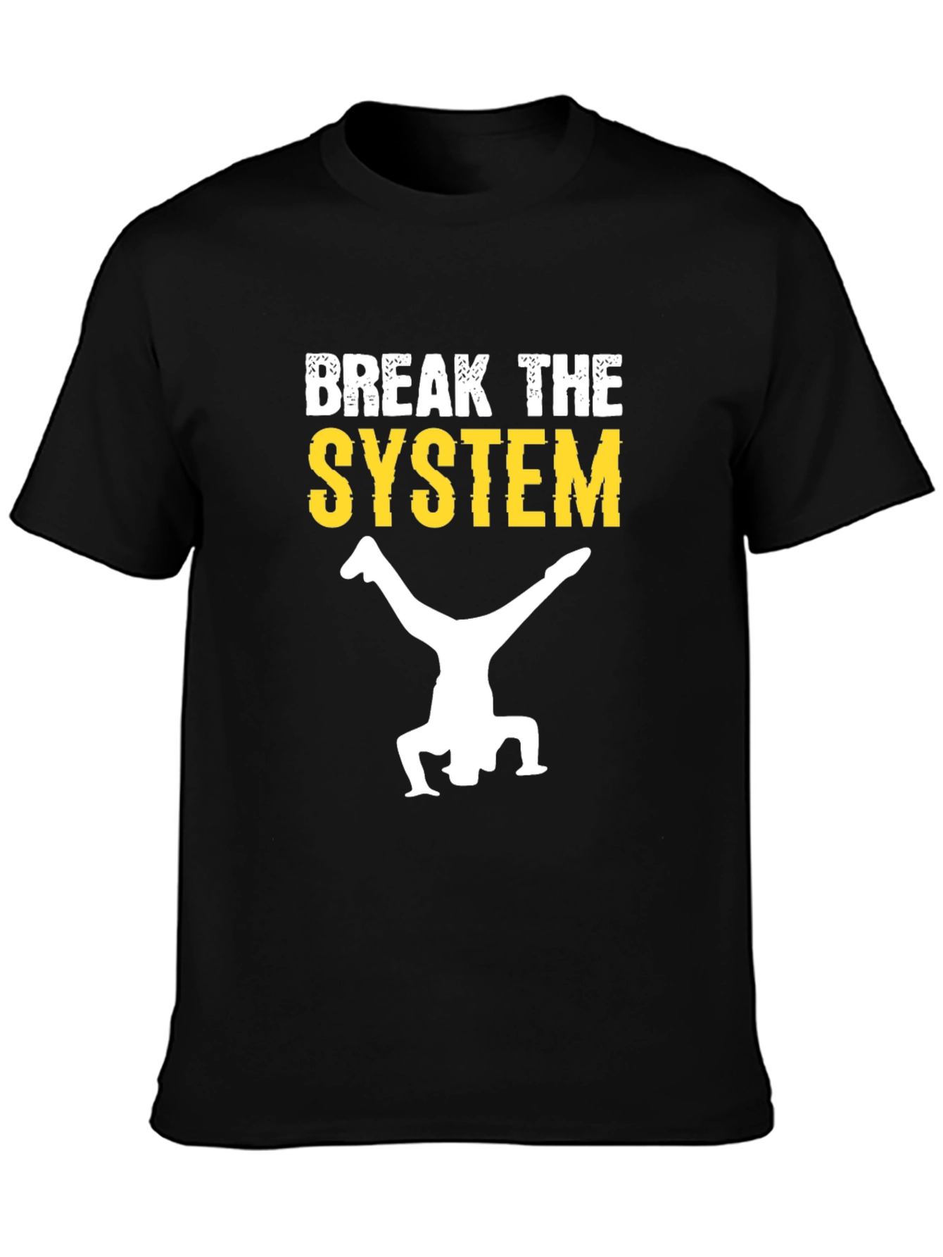 Break the System Graphic Tee - Black Cotton Shirt