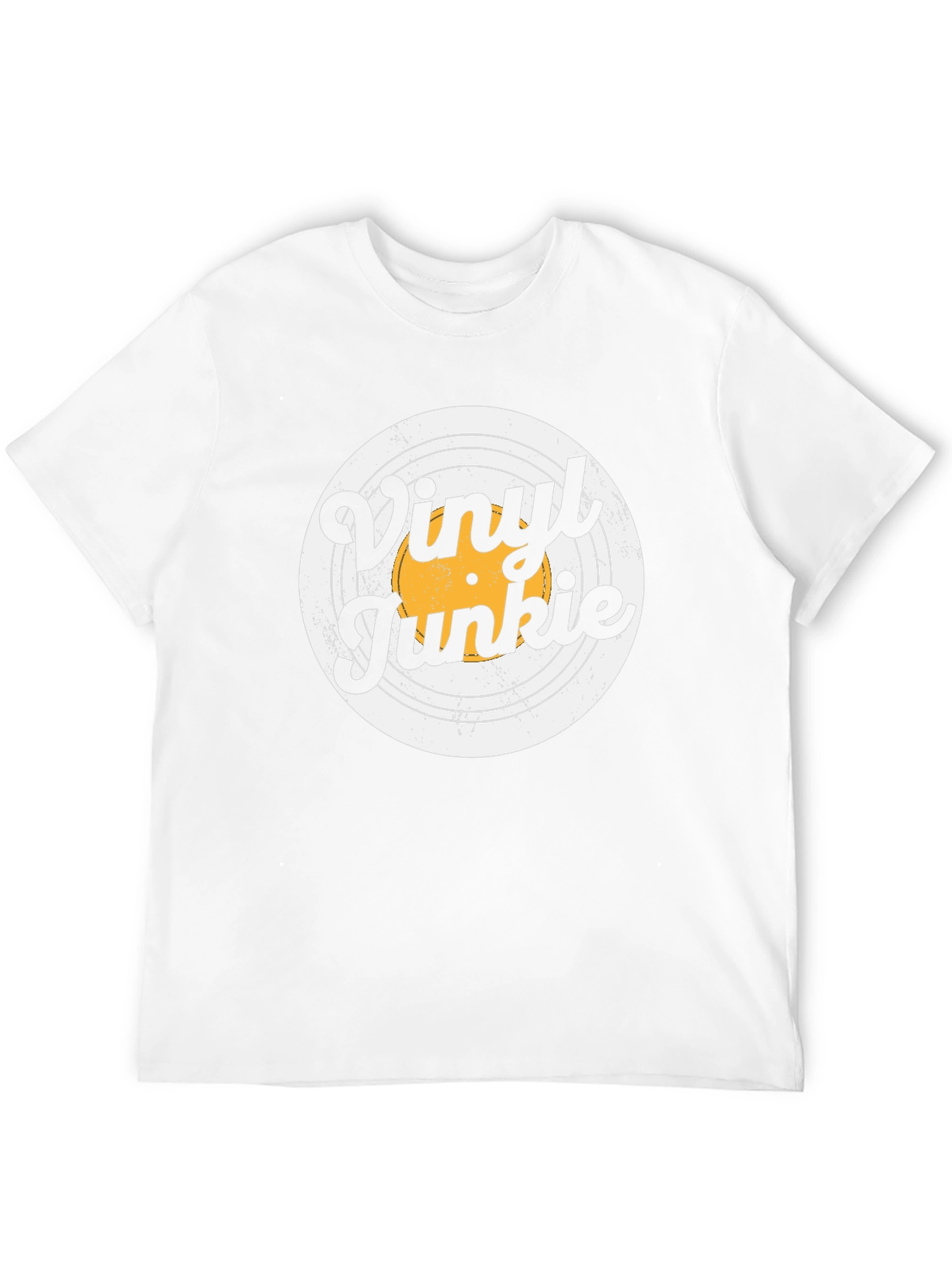 Vinyl Junkie Retro Black T-Shirt