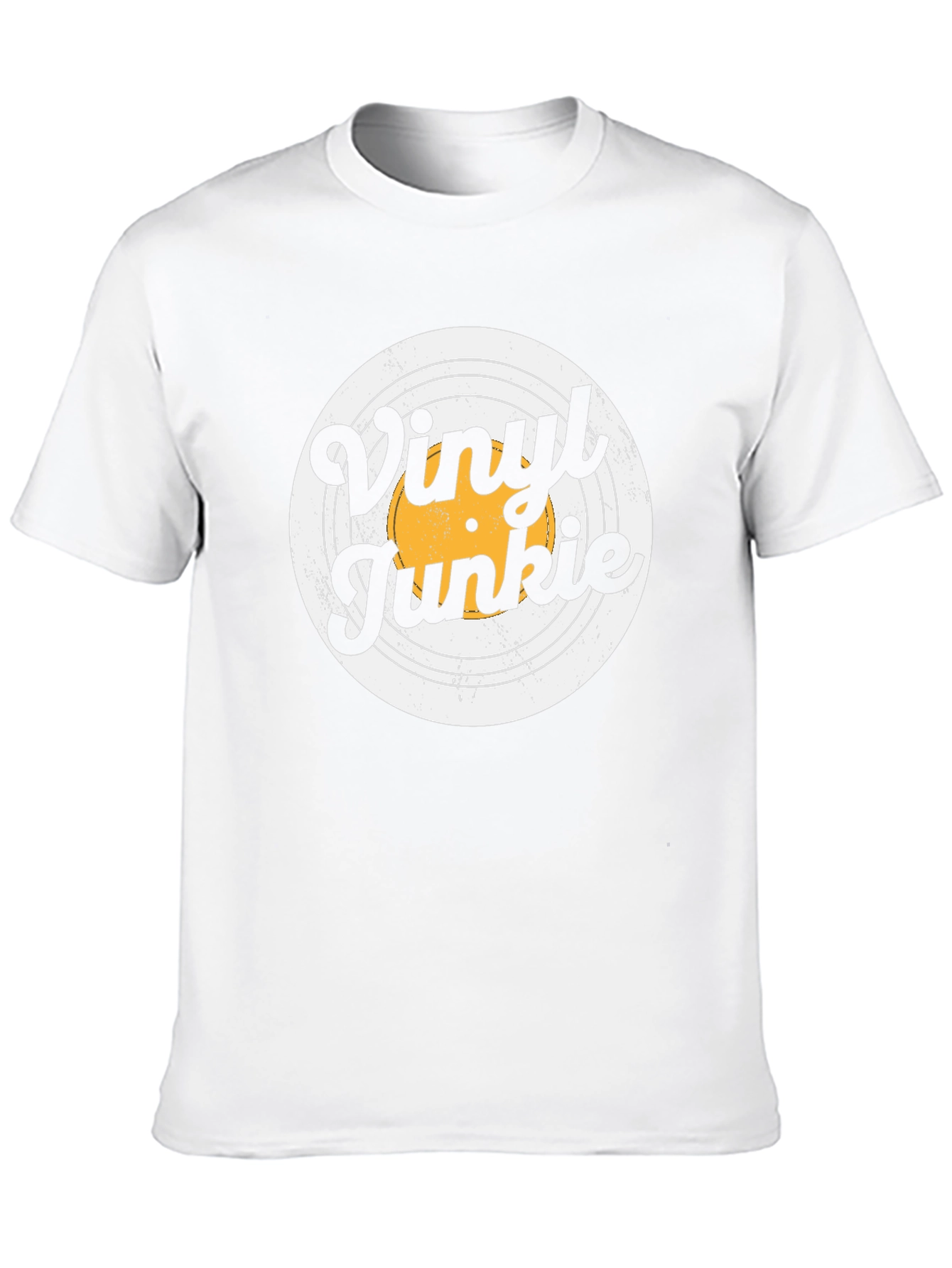 Vinyl Junkie Retro Black T-Shirt