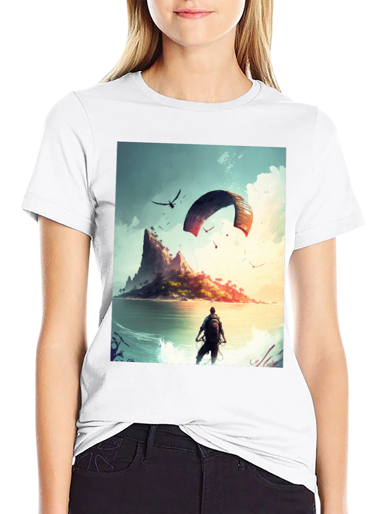 Island Adventure Graphic Tee - Black