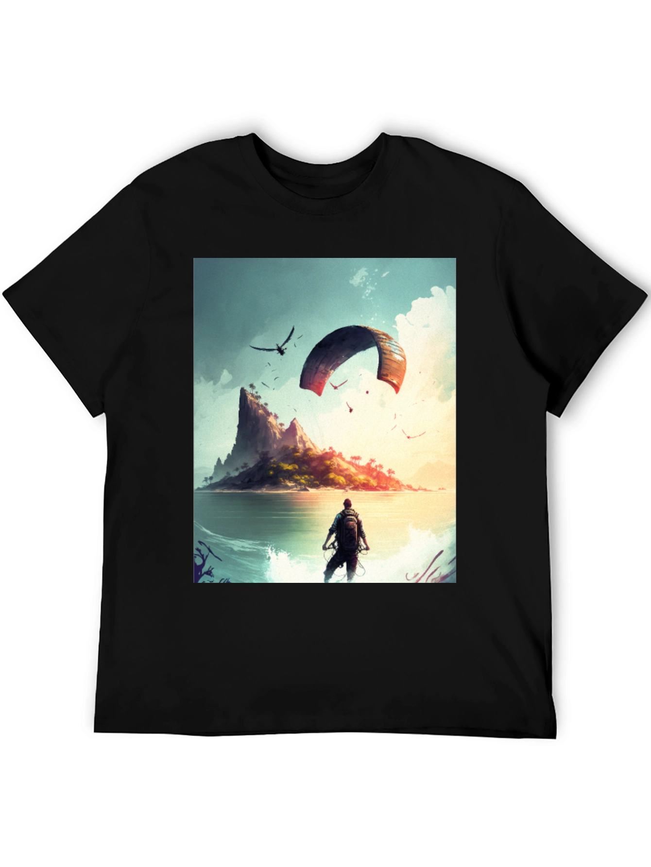 Island Adventure Graphic Tee - Black
