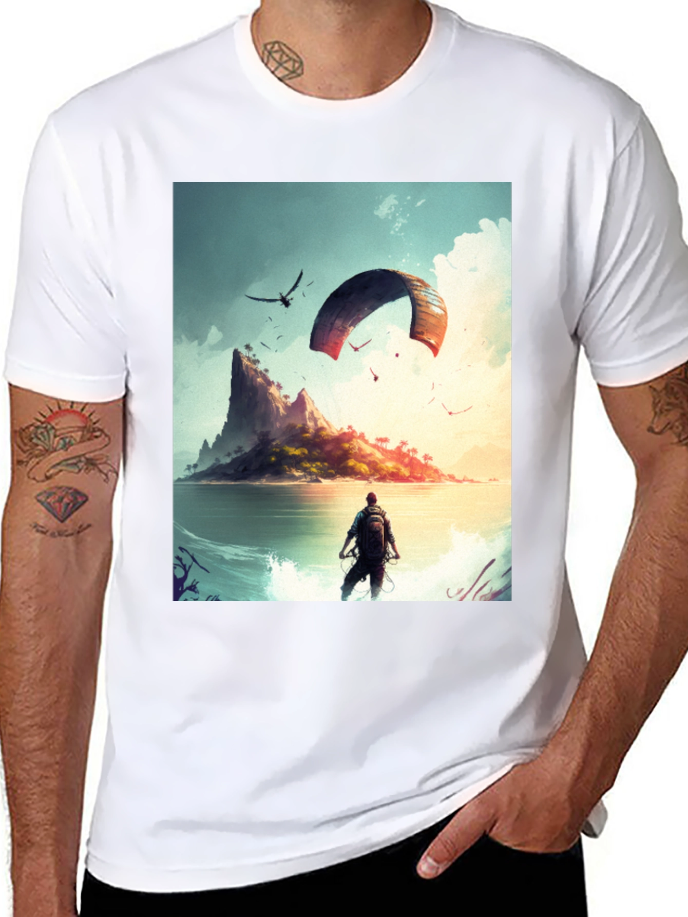 Island Adventure Graphic Tee - Black