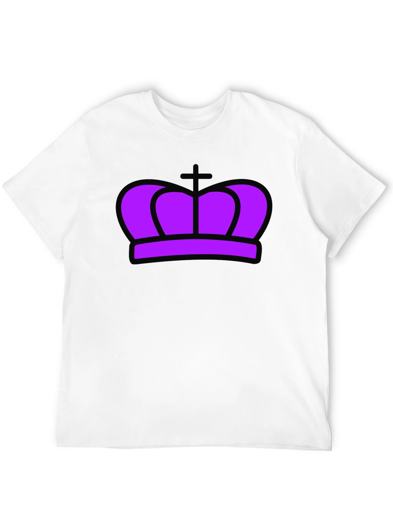 Purple Crown Graphic Black T-Shirt
