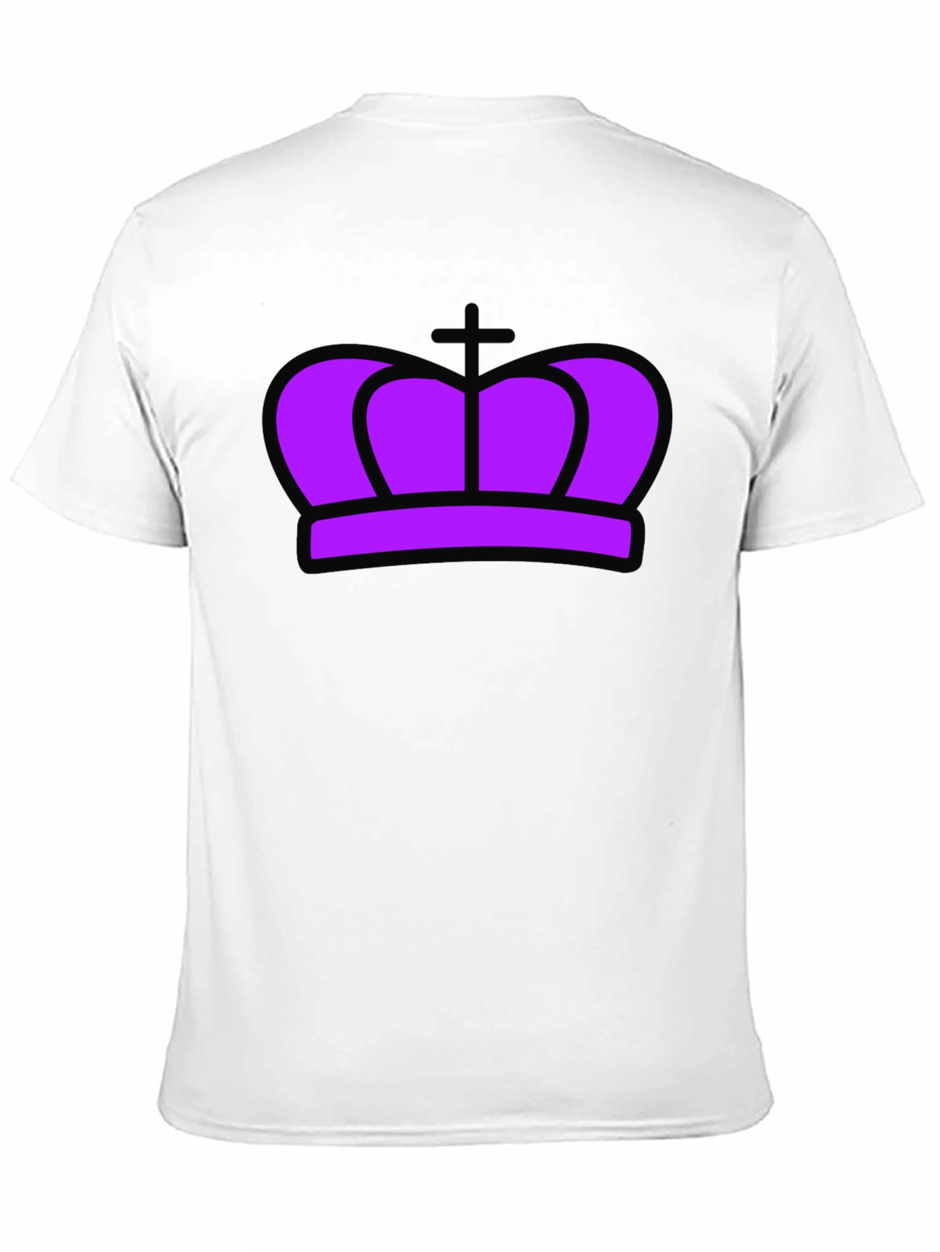Purple Crown Graphic Black T-Shirt