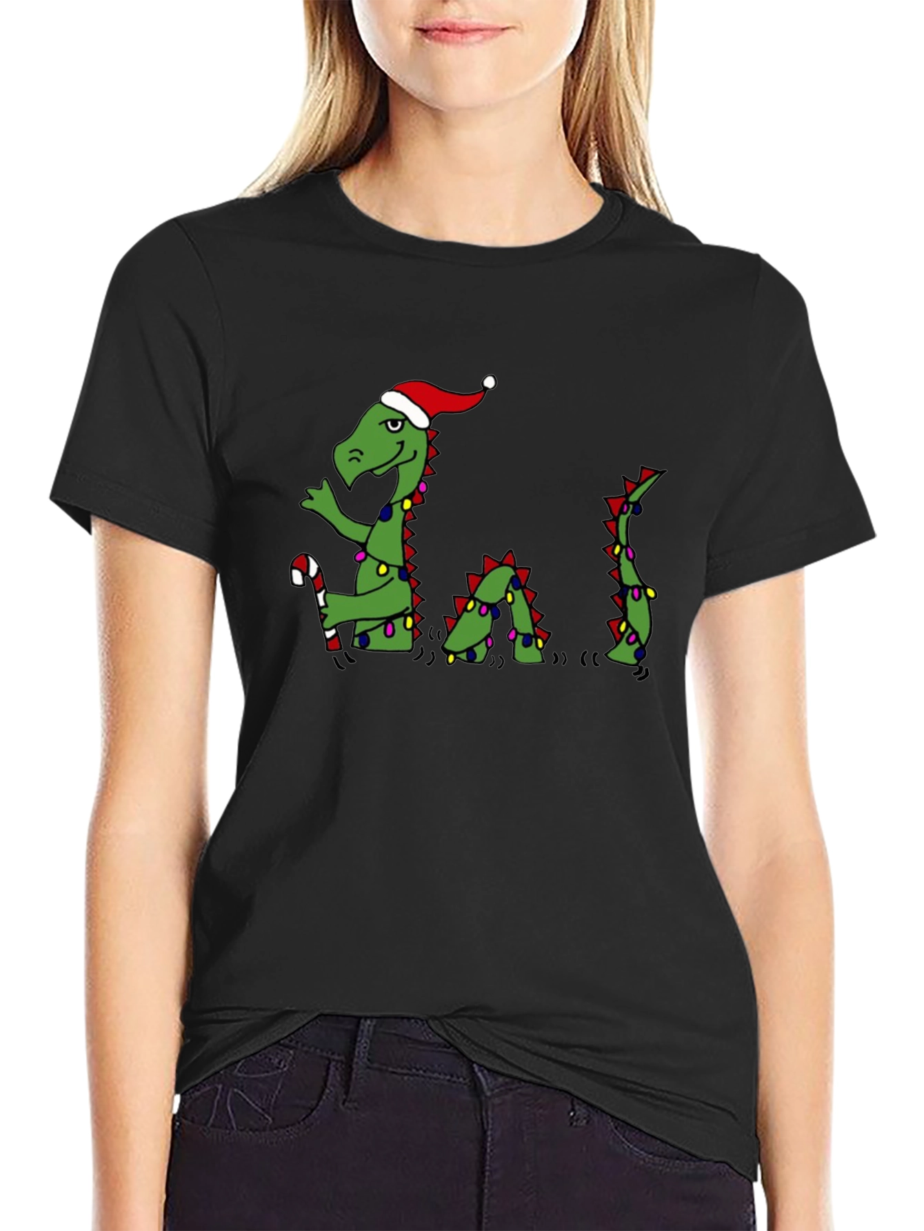 Festive Dino Christmas T-Shirt