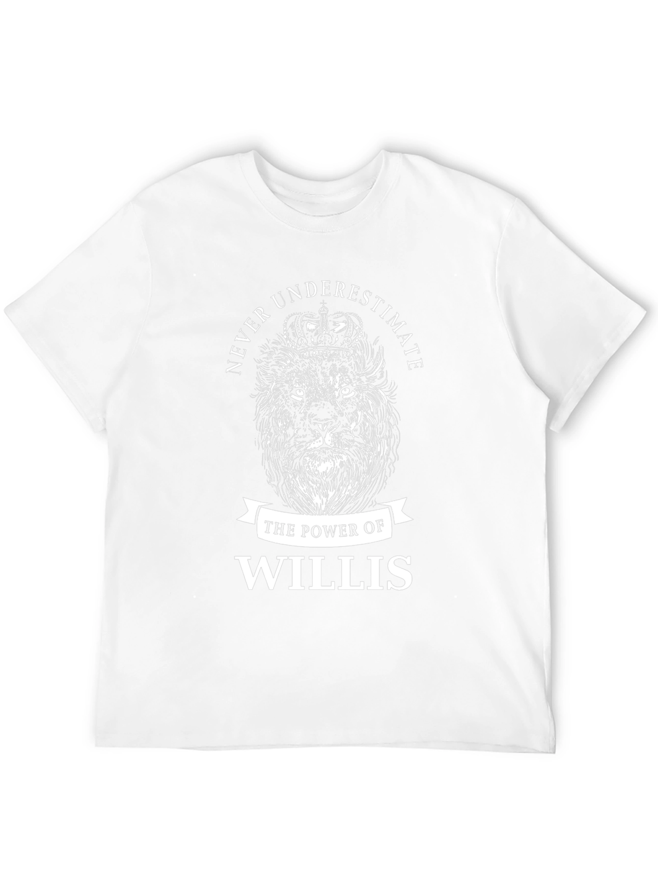 Never Underestimate Willis Black Lion Graphic T-Shirt