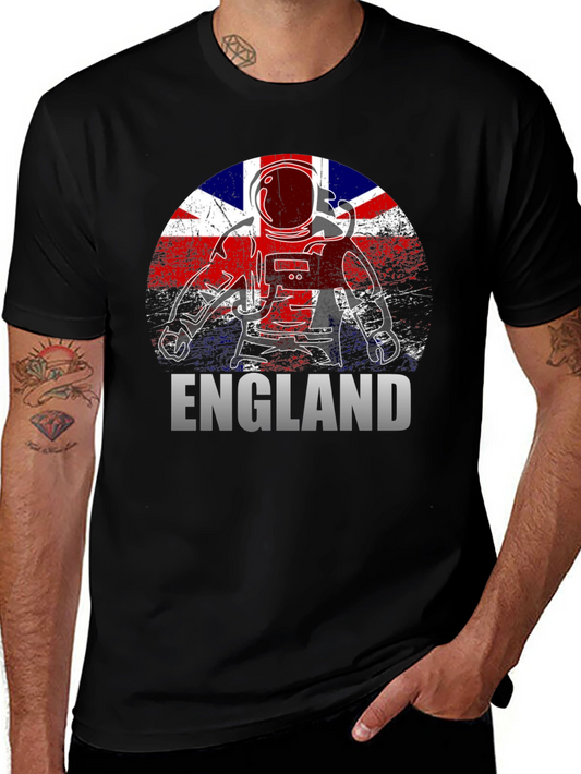 England Astronaut T-Shirt - Union Jack Flag Design