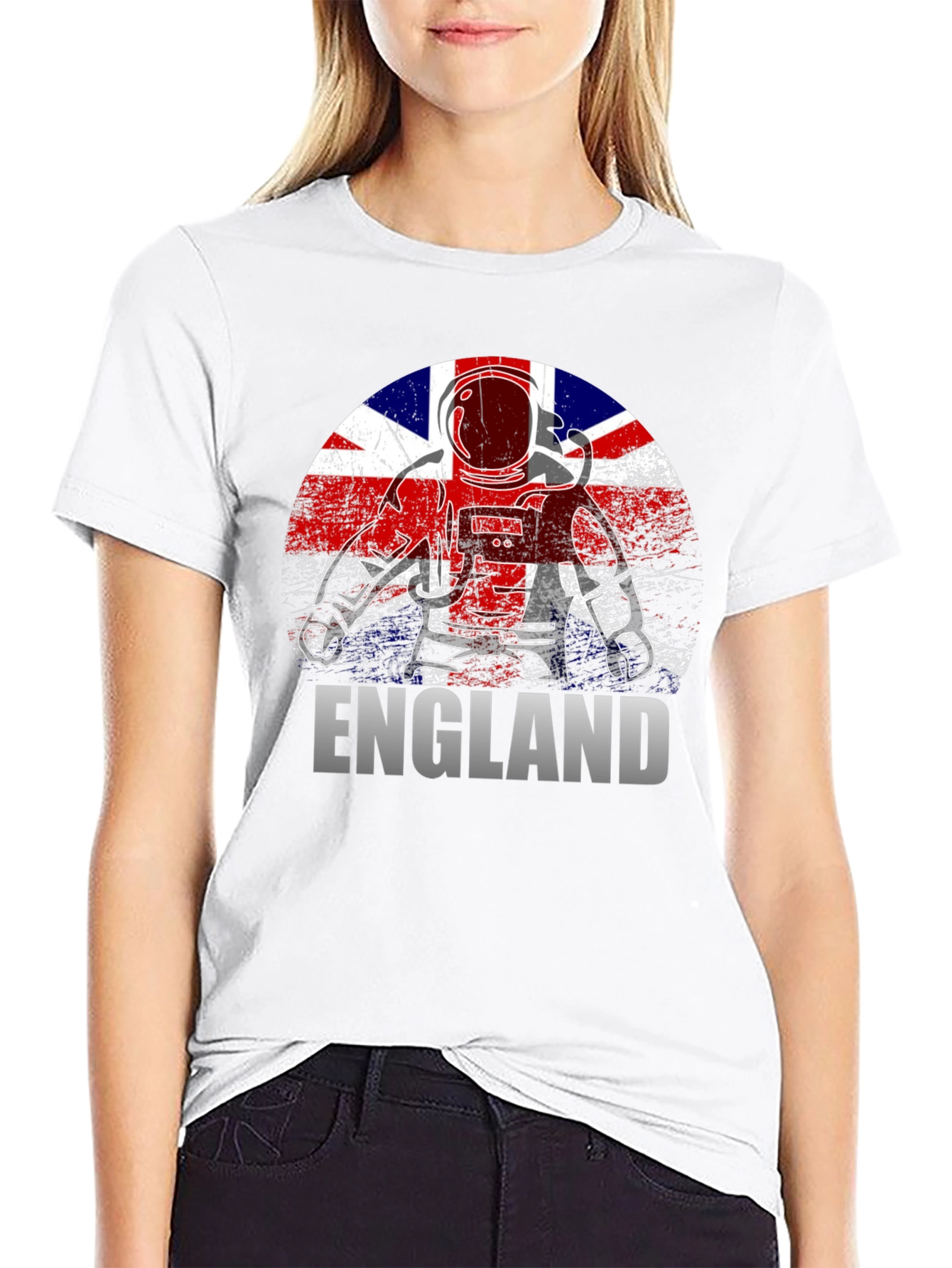 England Astronaut T-Shirt - Union Jack Flag Design