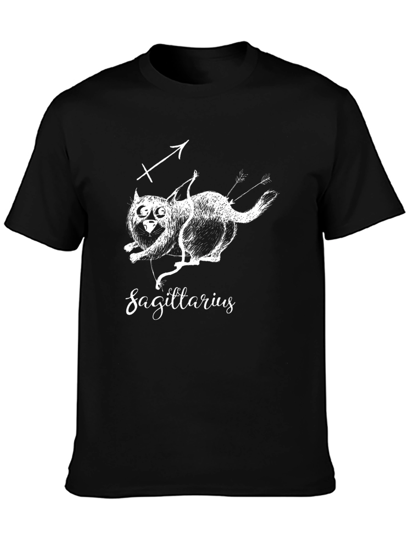 Sagittarius Zodiac Black T-Shirt