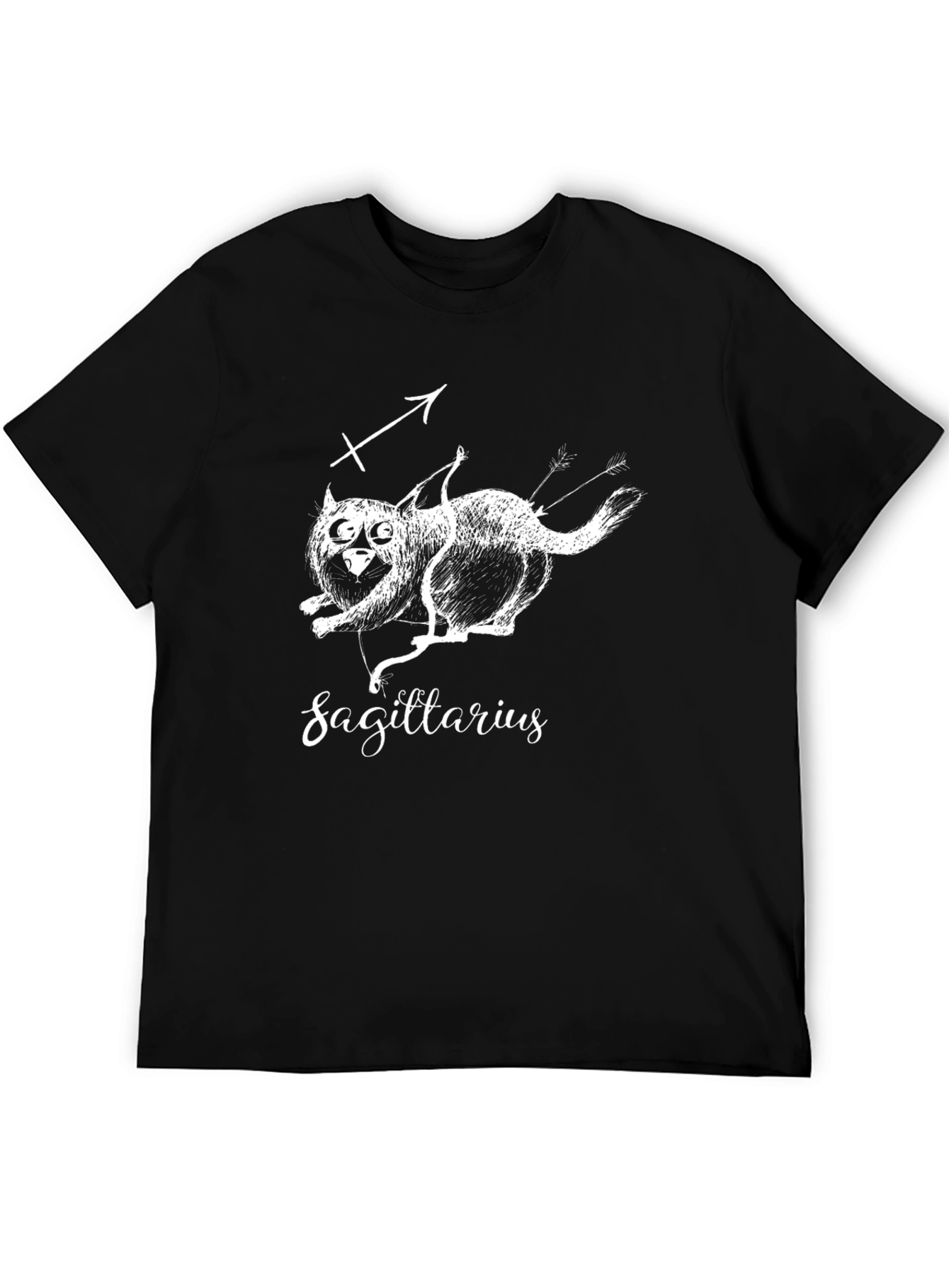Sagittarius Zodiac Black T-Shirt